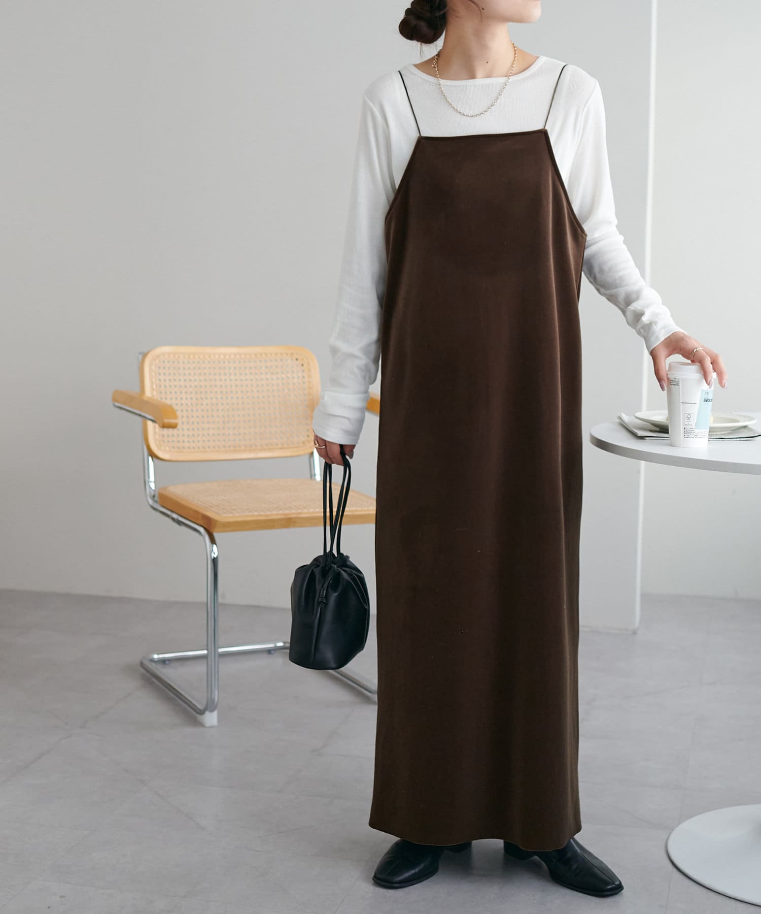 meltthelady オープンバックベロアワンピース 【公式通販】