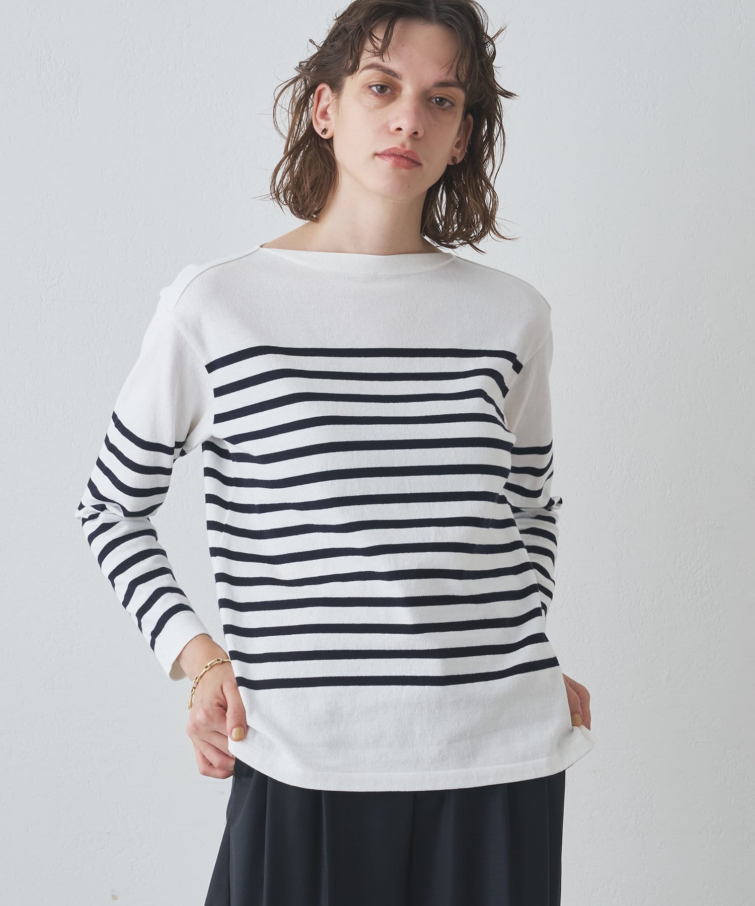 MADISONBLUE/BORDER BOAT NECK PO | Drawing Numbers(ドローイング 