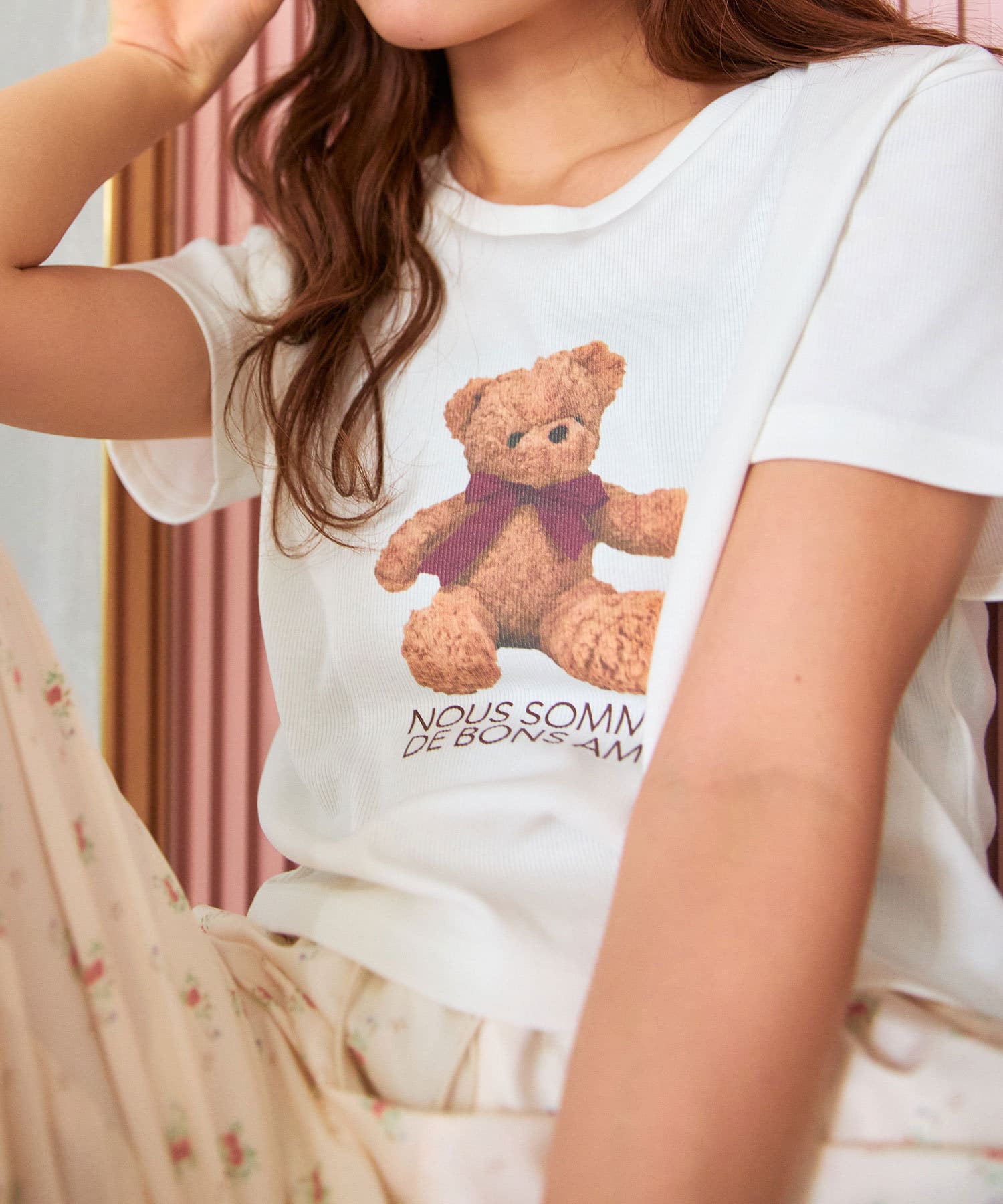くまプリントぴちTシャツ | OLIVE des OLIVE(オリーブ デ