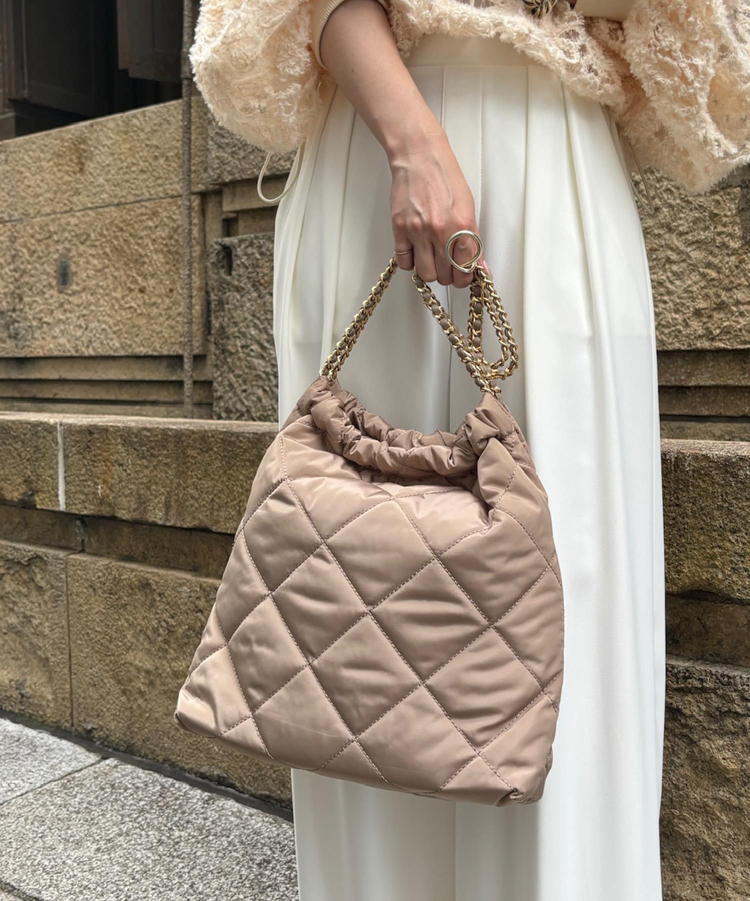 WEB限定/追加生産！】キルティングチェーンショルダー | DOUDOU