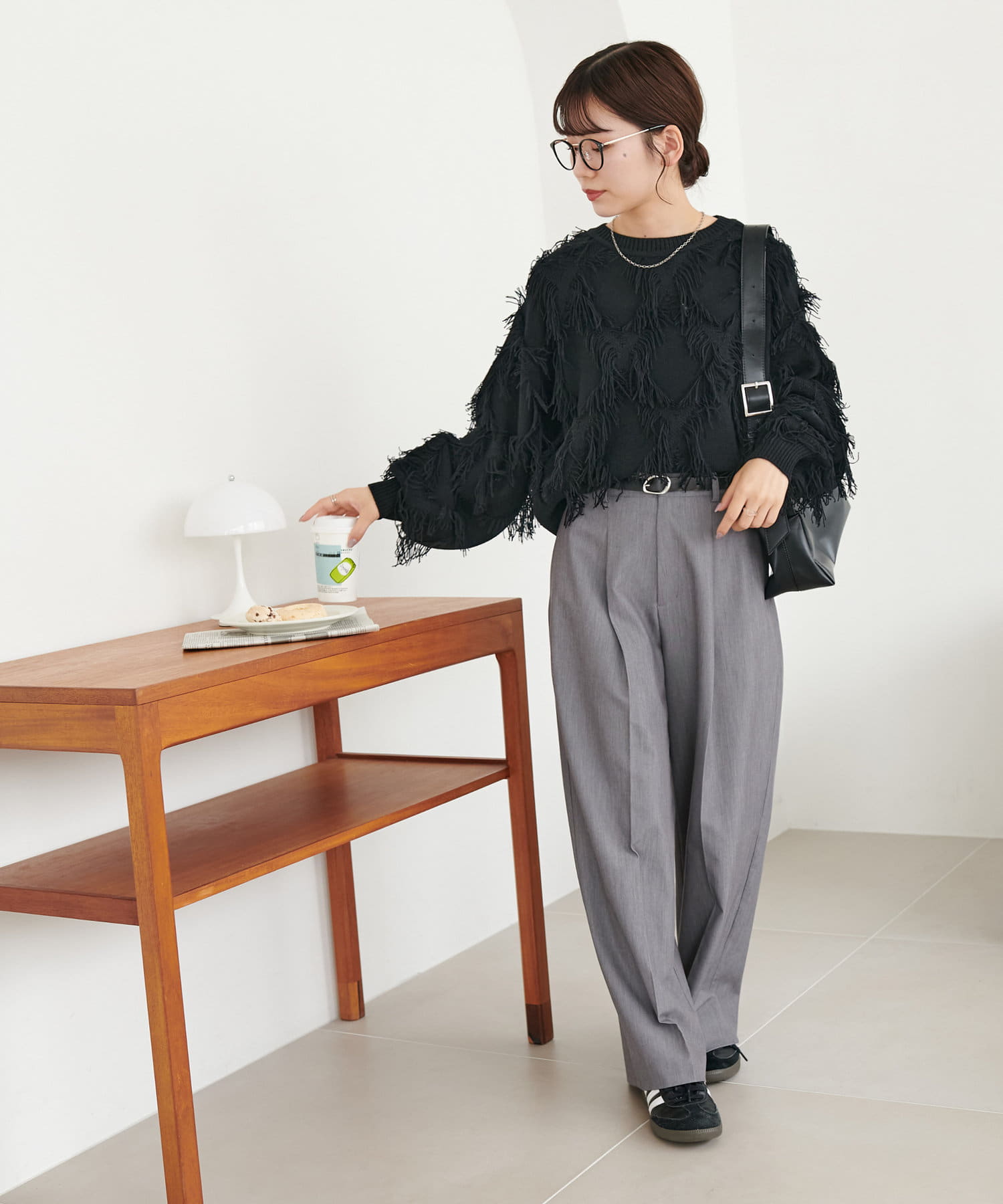 DISCOAT(ディスコート) 【春まで使える♪/9色展開】フリンジ使いプルオーバー《WEB限定カラーあり》