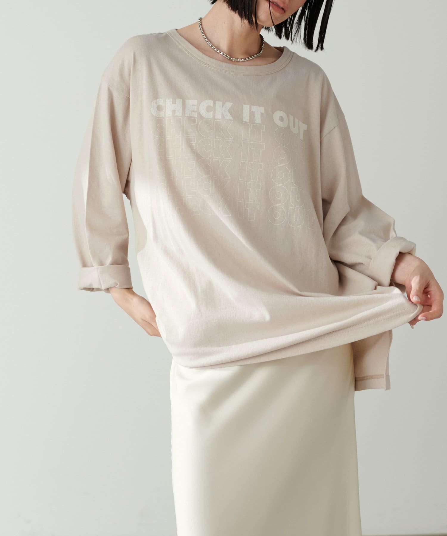 LARUTA(ラルータ) CHECK IT OUT ロゴT