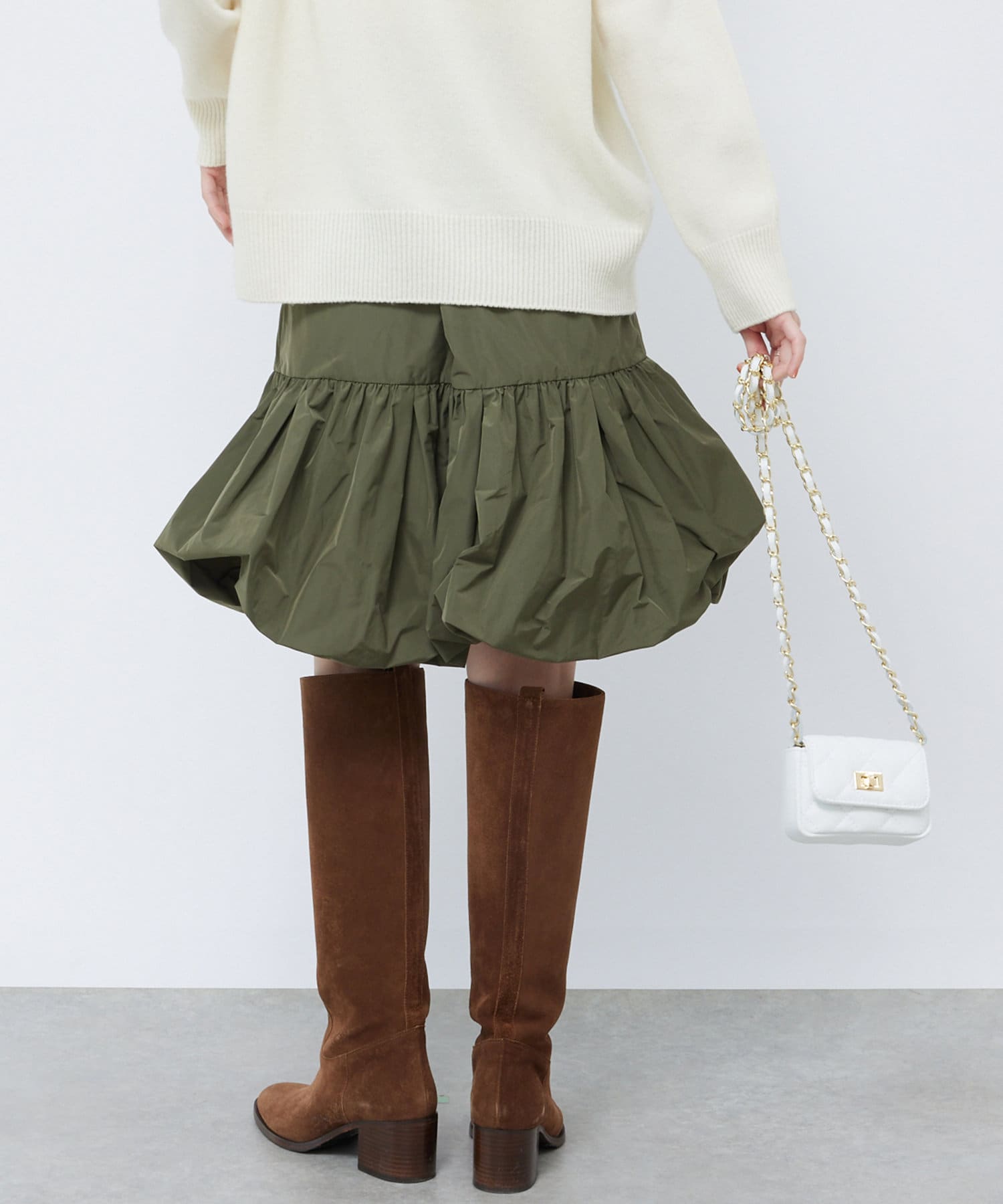 vintage モヘアニット シルクタフタスカート セット｜レディース