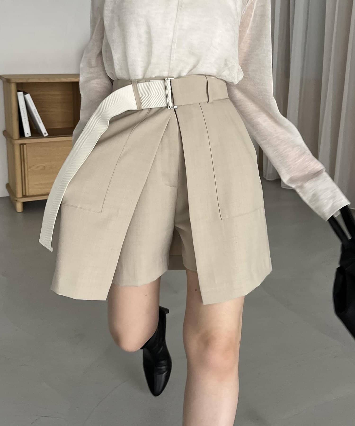 CAPRICIEUX LE'MAGE】スカートレイヤードショートパンツ