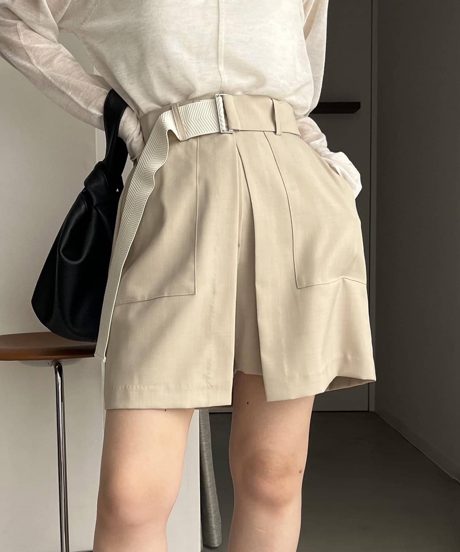 CAPRICIEUX LE'MAGE】スカートレイヤードショートパンツ