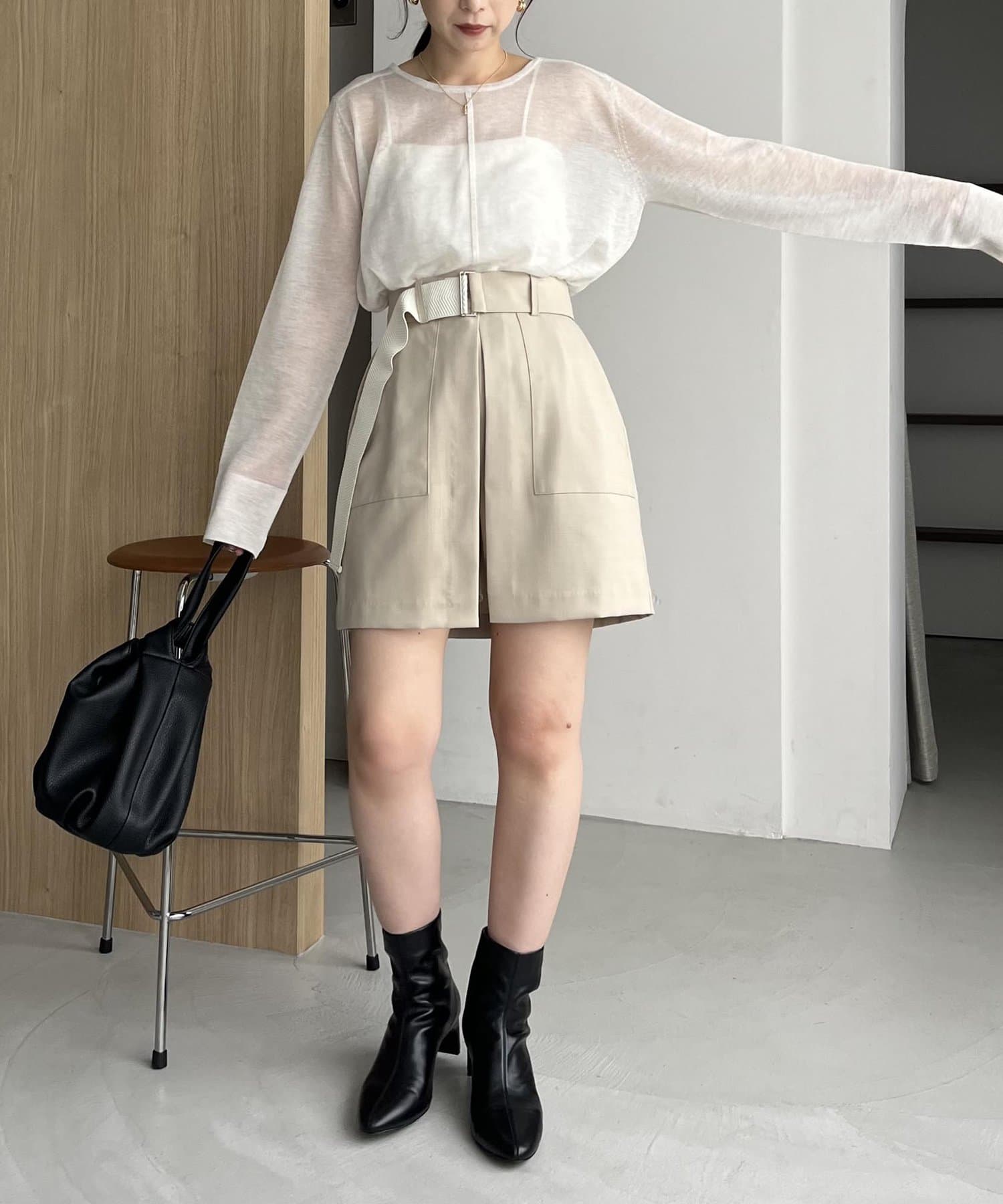 注目の CAPRICIEUX LE'MAGE】スカートレイヤードショートパンツ パンツ