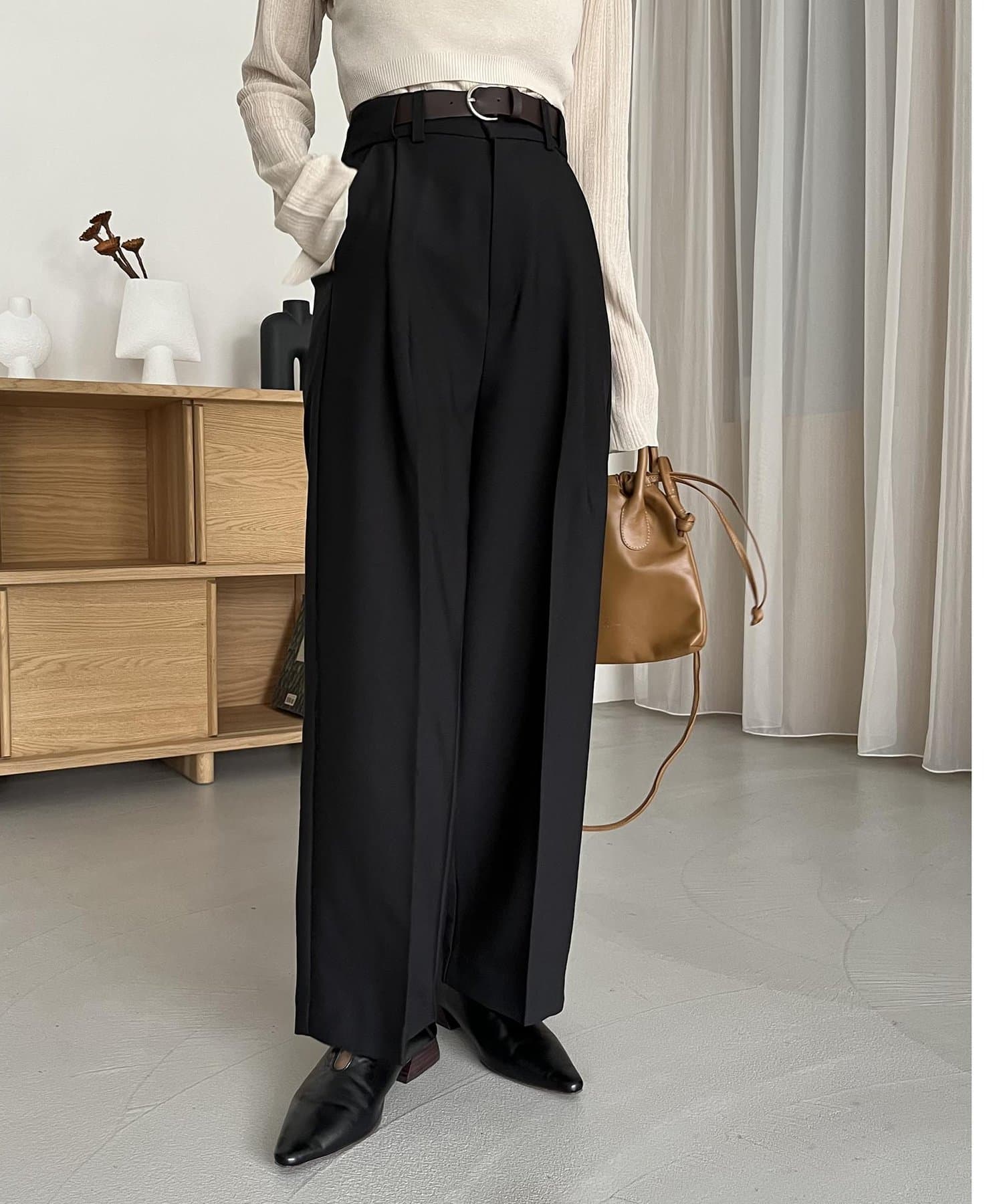 レマージュエコレザーカバーオール　ブラック エコレザーカバーオール | CAPRICIEUX LE'MAGE(カプリシュレ