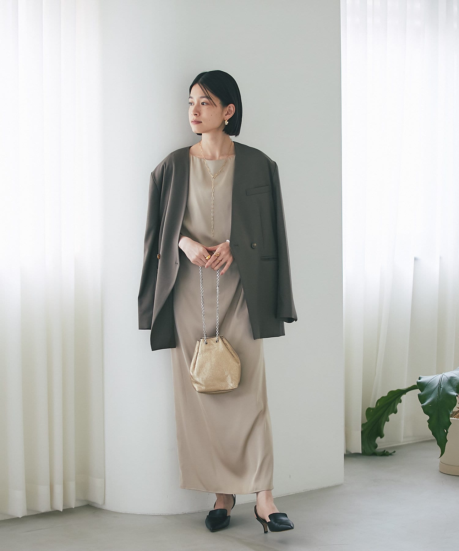 RIVE DROITE】Vネックジャケット | OUTLET(アウトレット)レディース