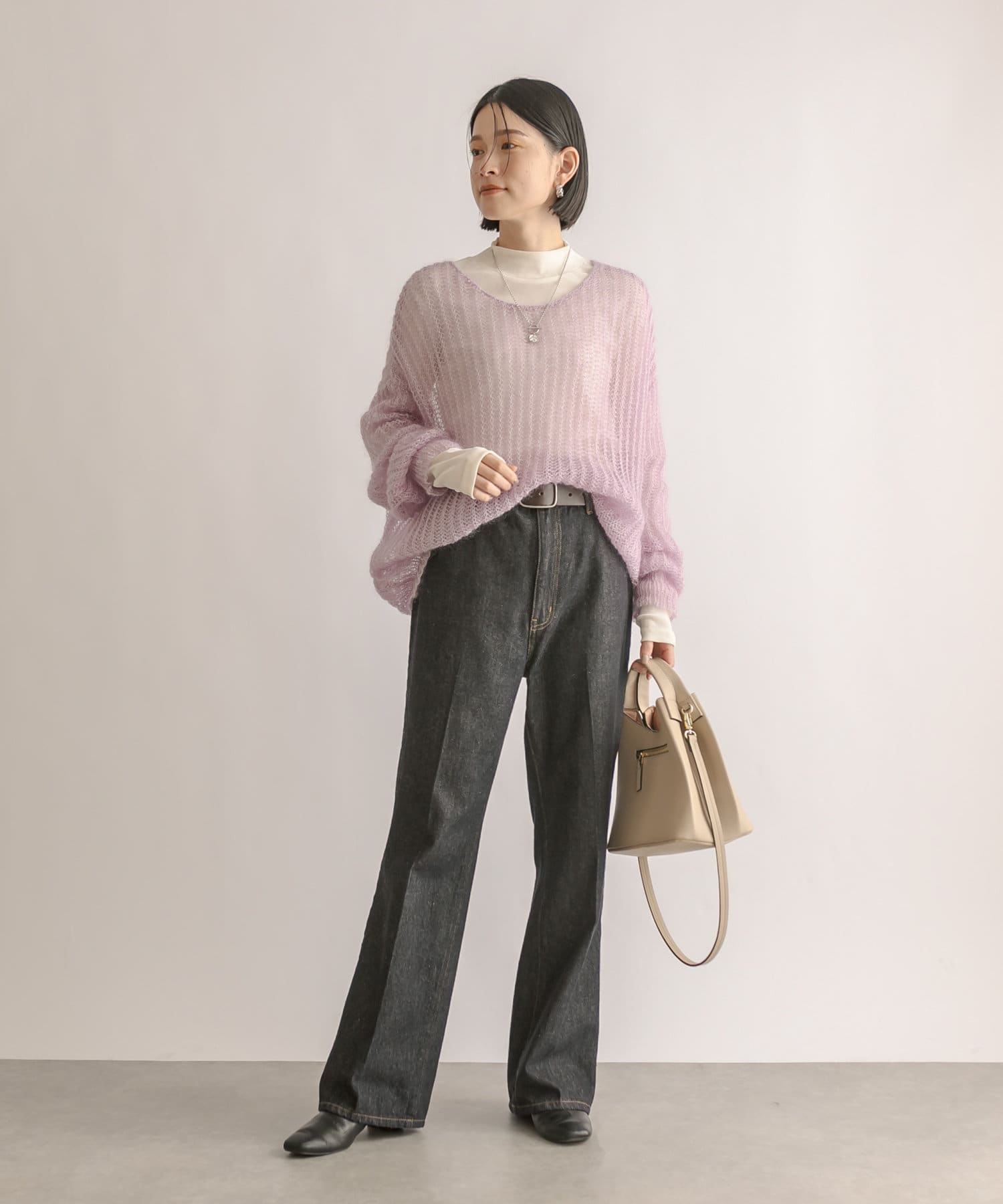 Rive Droite◆長袖カットソー/FREE/モヘア/GRY/RDZ1032205A0021 Rive Droite(リヴドロワ) / 長袖カットソー/FREE/モヘア/GRY