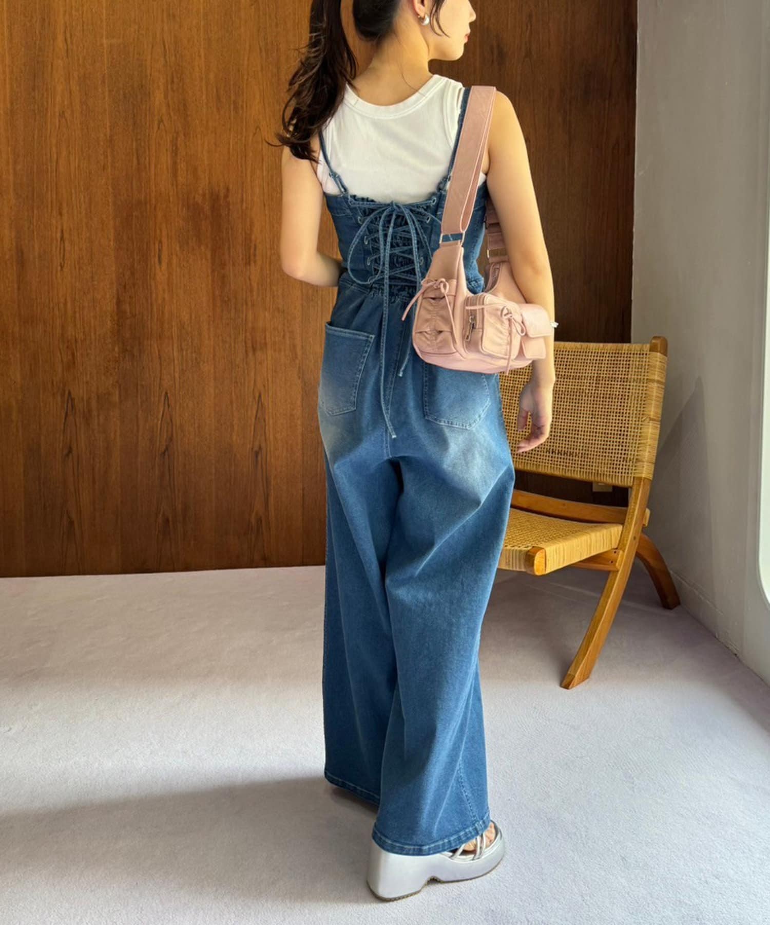 one after another】【OTONA NICE】デニムサロペット | NICE CLAUP