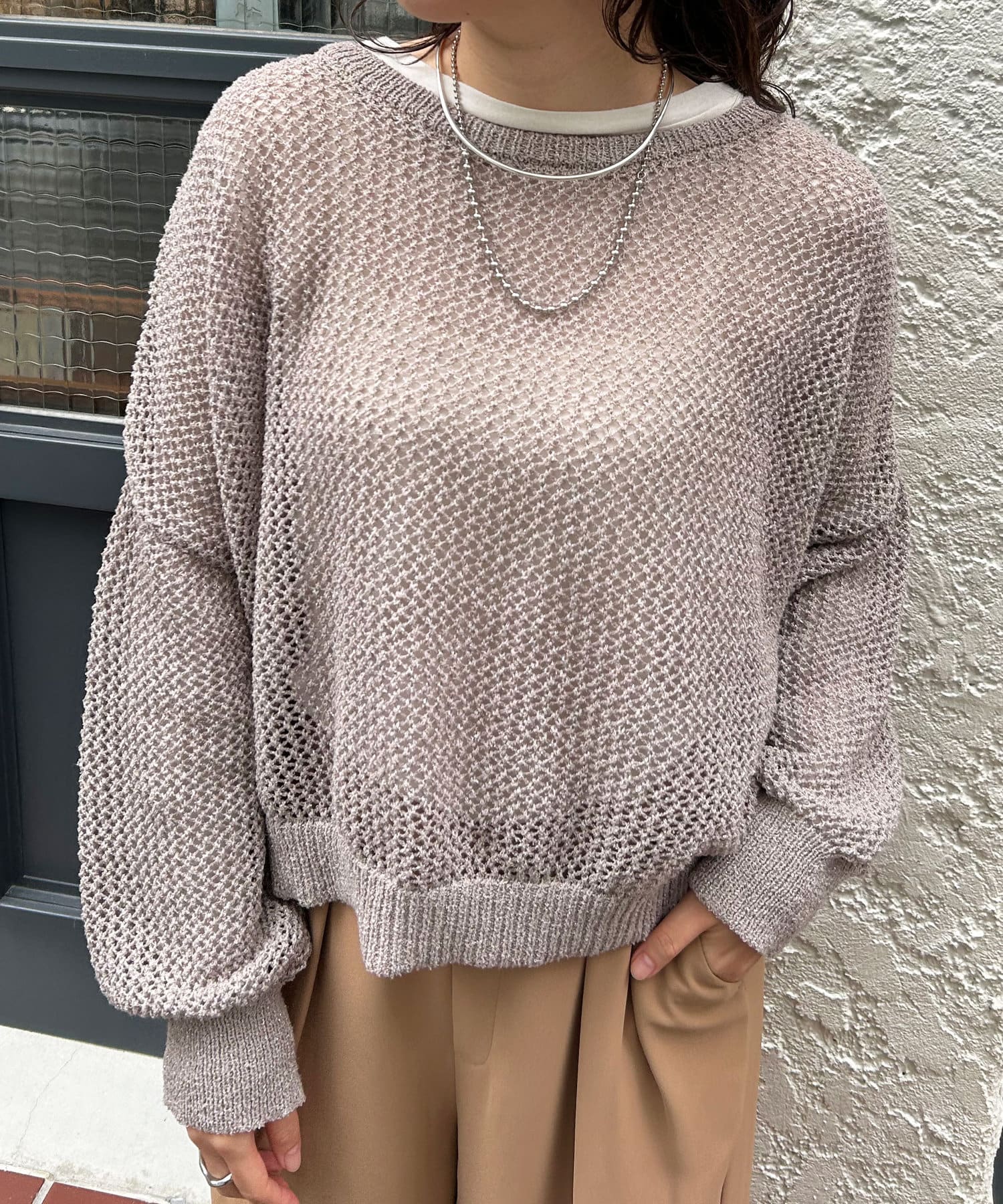 新品　Jena　espace merveilleux メタリックメッシュニット メッシュラメニット | Jena espace merveilleux(ジェナ エスパス