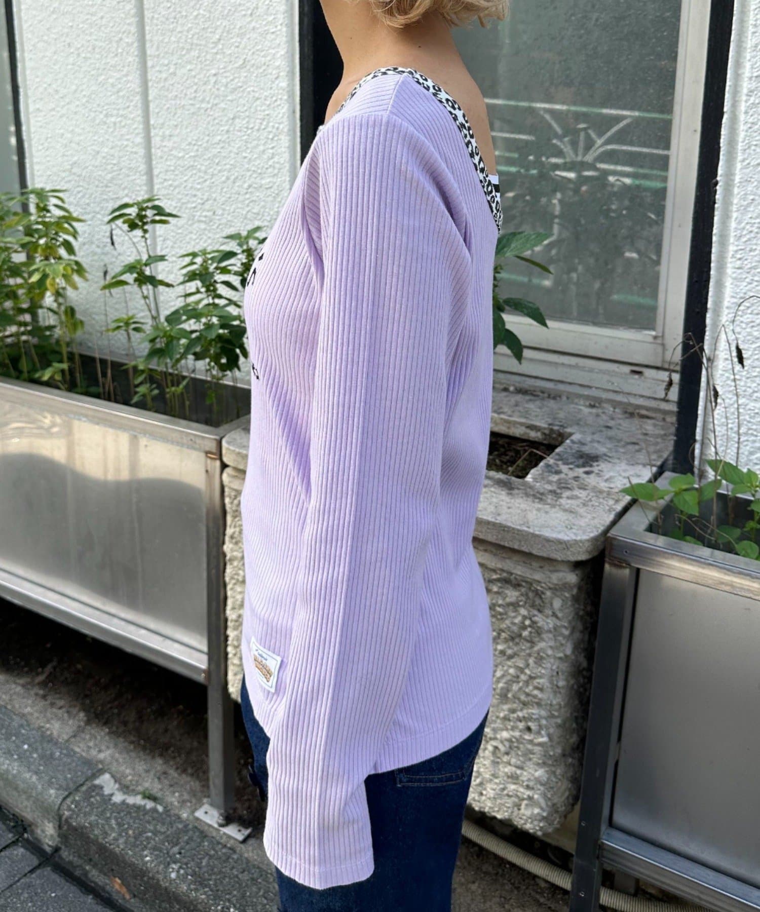 OUTLET(アウトレット) 【Ciaopanic】レオパードパイピングロンTEE