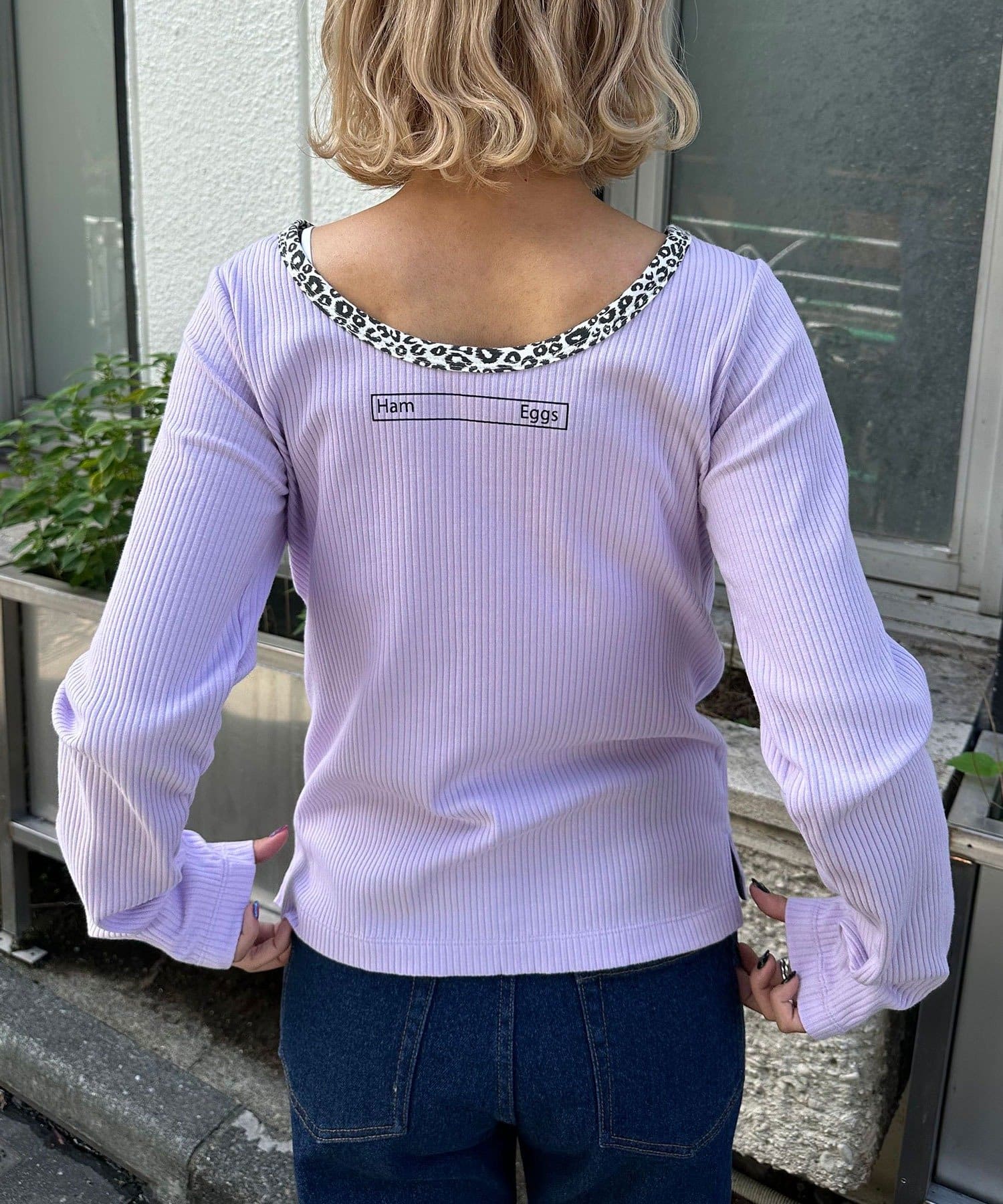 OUTLET(アウトレット) 【Ciaopanic】レオパードパイピングロンTEE