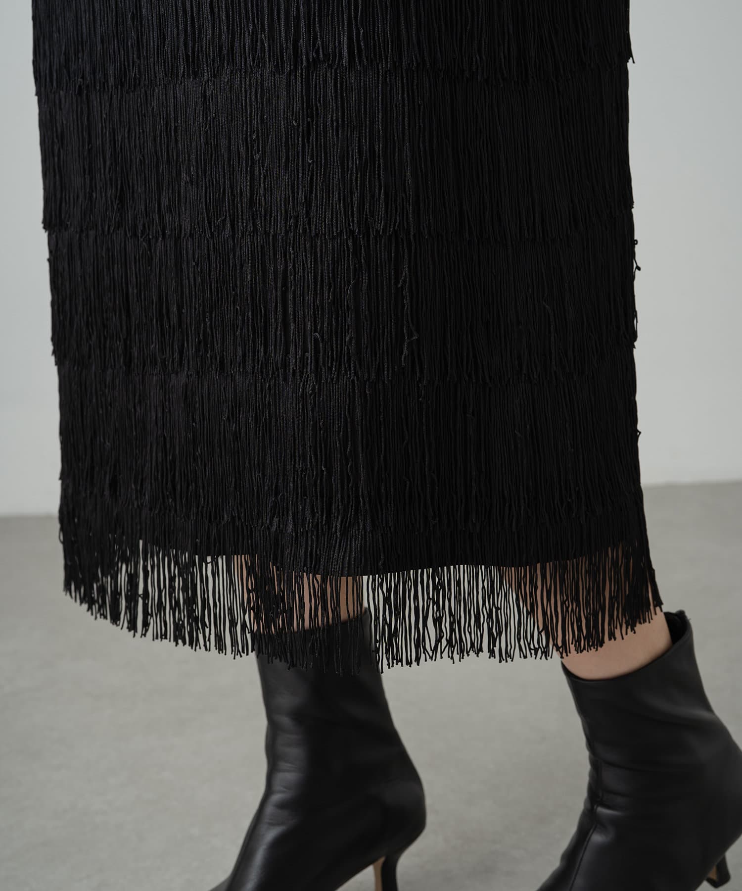 OUTLET(アウトレット) 【Loungedress】フリンジワンピース