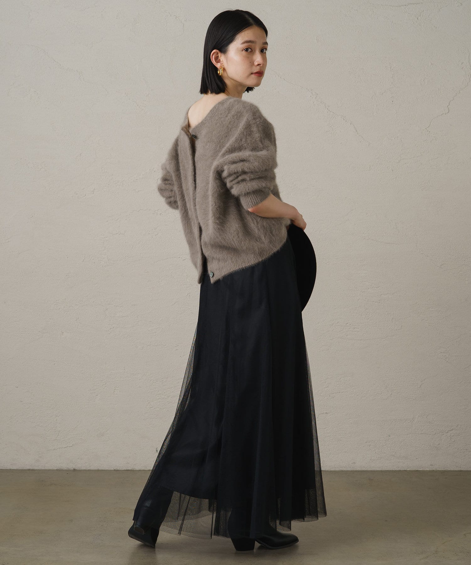 OUTLET(アウトレット) 【Loungedress】チュールフレアスカート