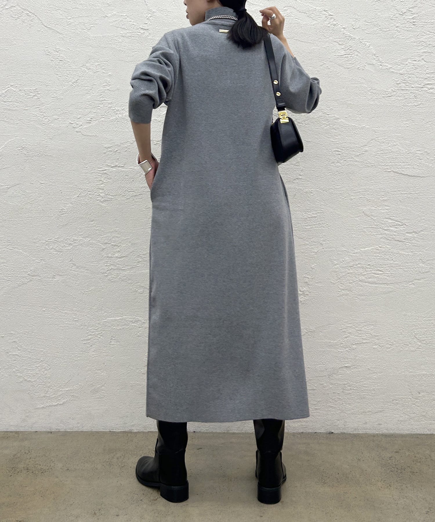 ⭐︎タグ付き⭐︎ハイネック総針ニットワンピース Loungedress】ハイネック総針ニットワンピース | OUTLET(アウトレット