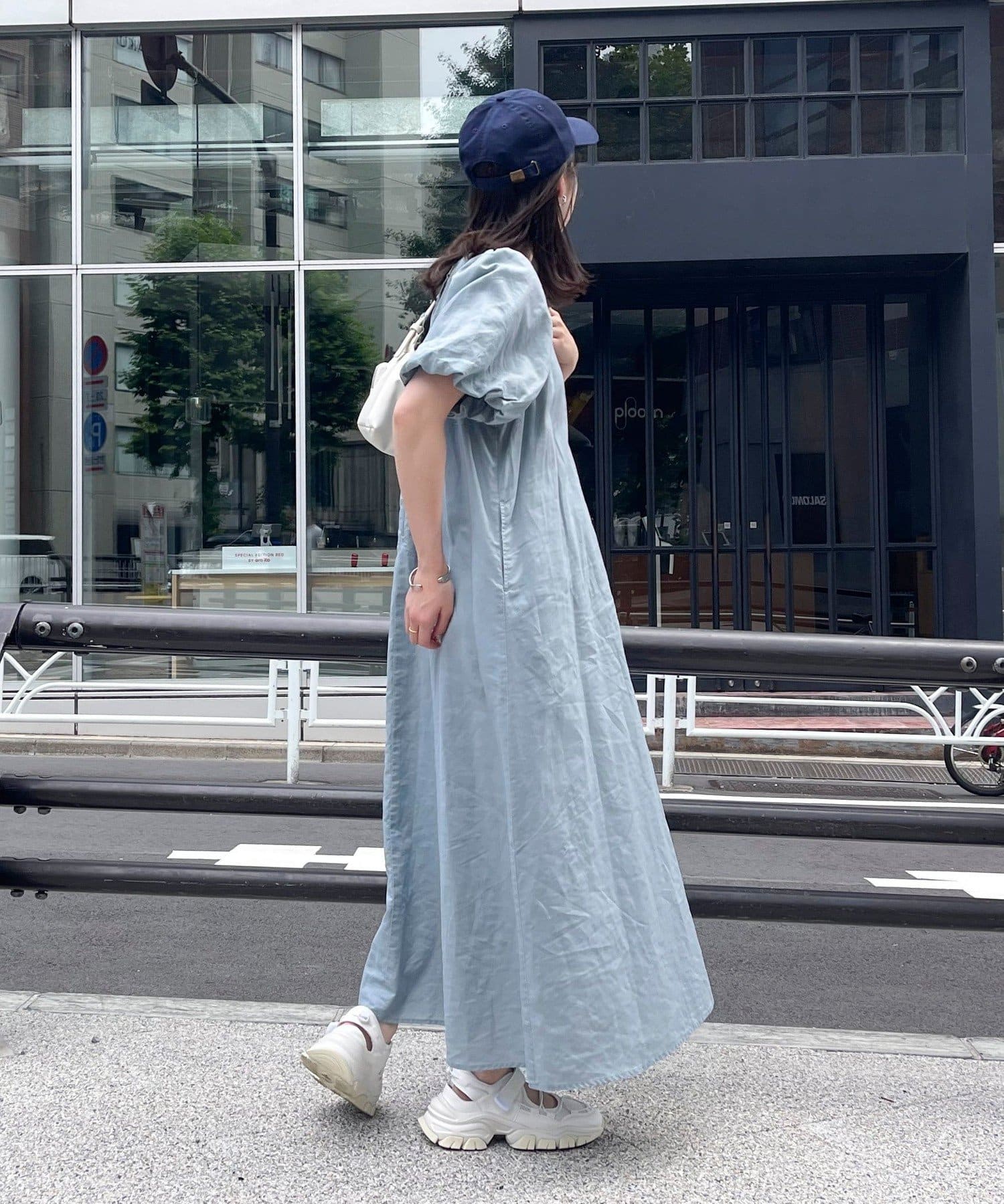 リネンバルーンスリーブワンピース TICCA】リネンバルーンスリーブワンピース（マキシ・ロング