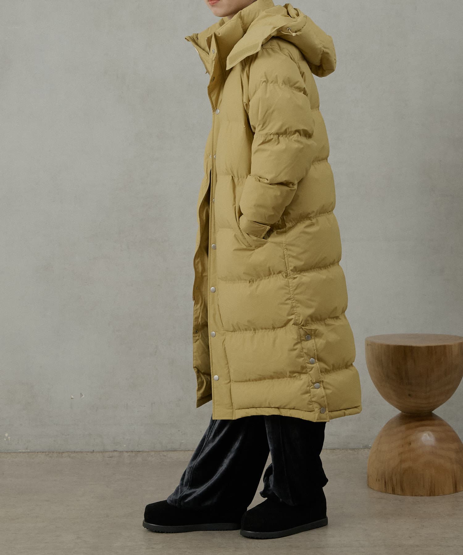 OUTLET(アウトレット) 【earthy_】ロングハイブリットダウンコート