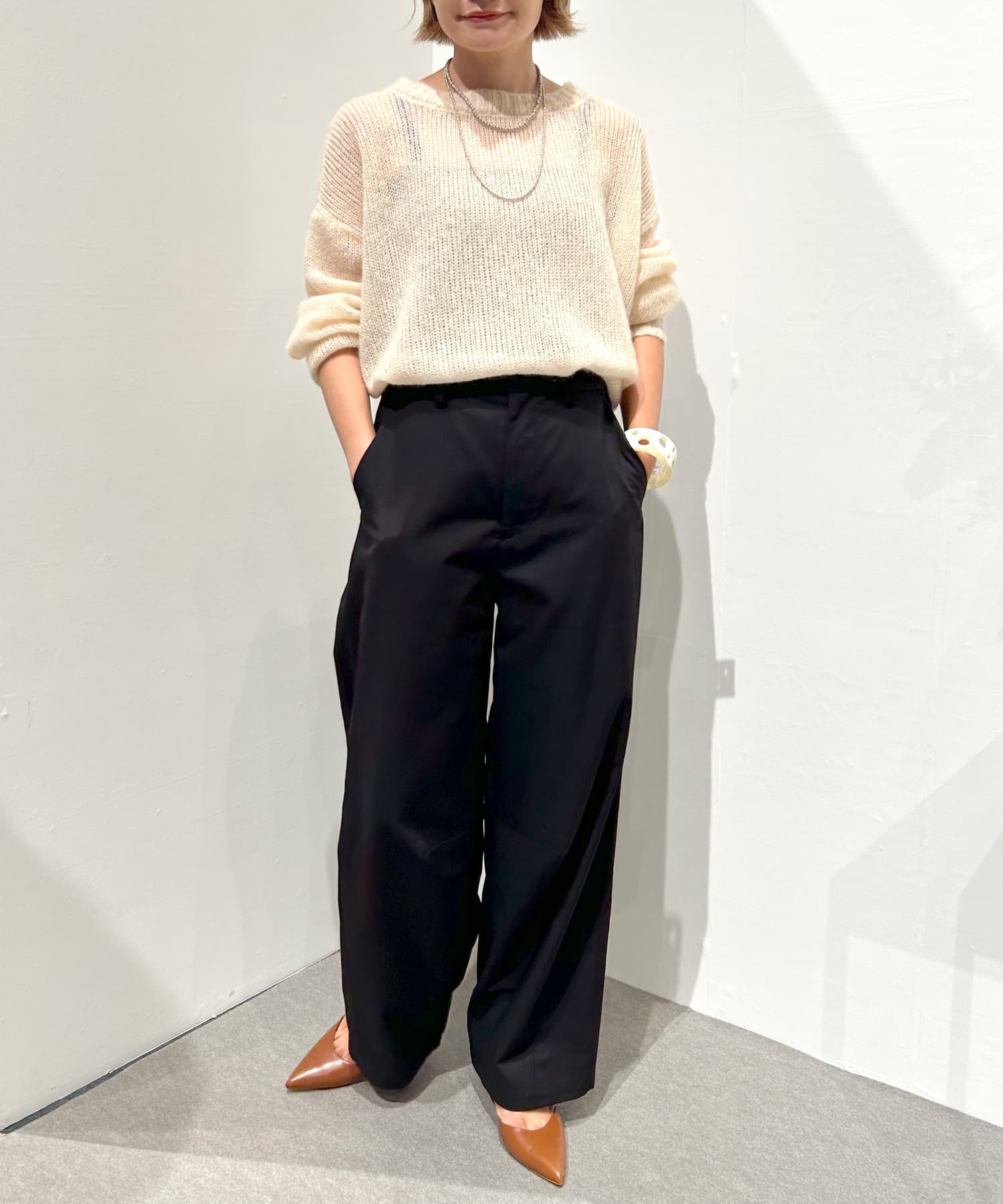 OUTLET(アウトレット) 【SHENERY】カーブシルエットチノパンツ