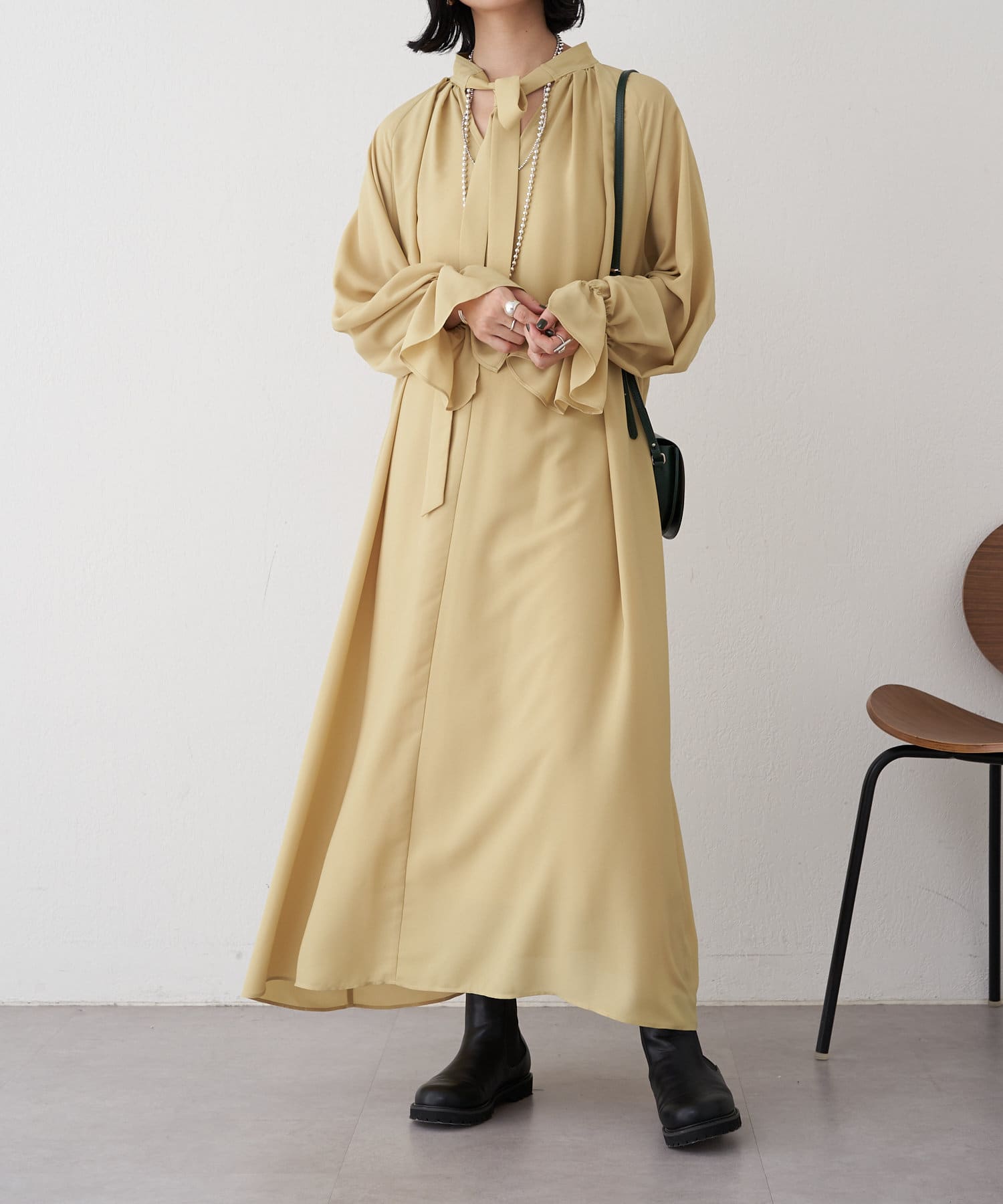 OUTLET(アウトレット) 【SHENERY】2WAYボリュームロングドレス