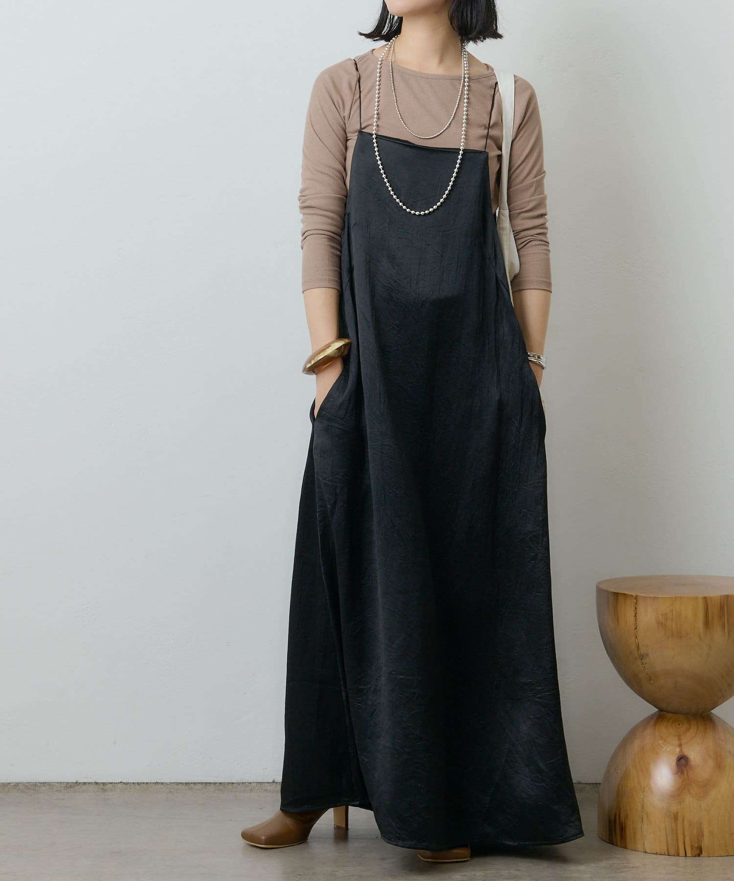 OUTLET(アウトレット) 【SHENERY】ボートネックリブカットソー