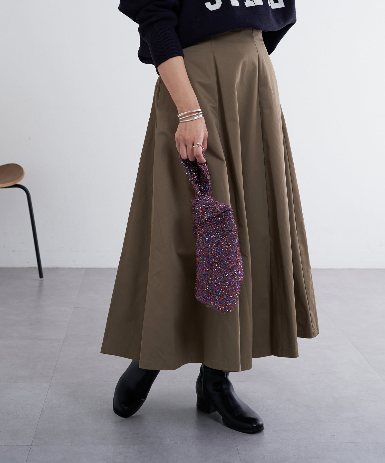 SHENERY】ハイウエストフレアスカート | OUTLET(アウトレット