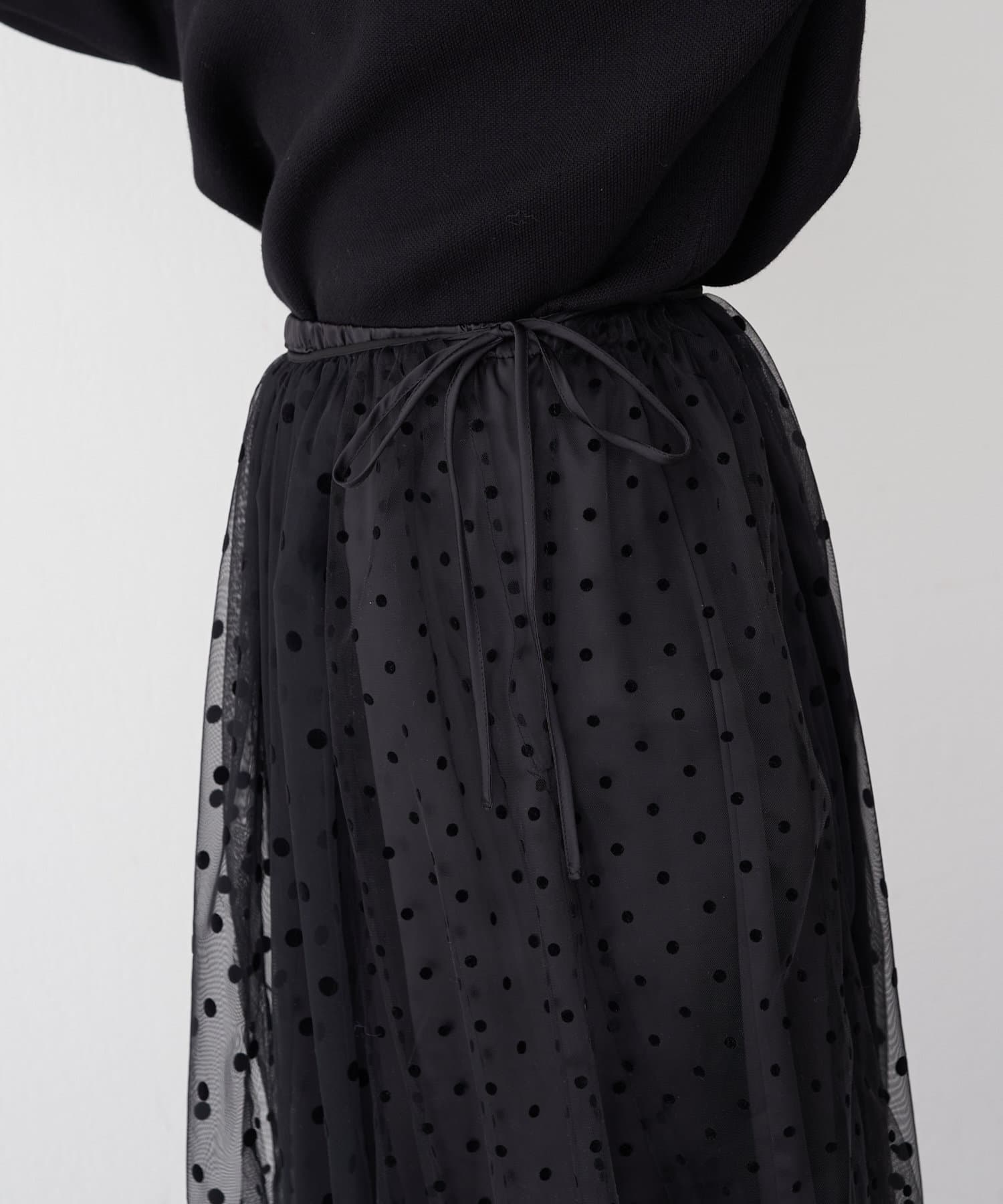 OUTLET(アウトレット) 【SHENERY】ドットチュールスカート