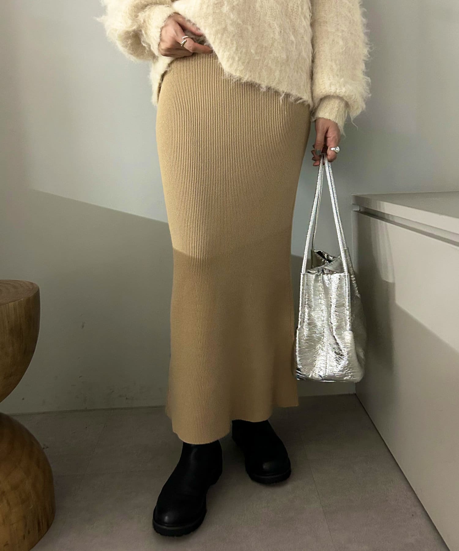 SHENERY＊リブニットタイトスカート　美品 SHENERY】リブニットタイトスカート | OUTLET(アウトレット