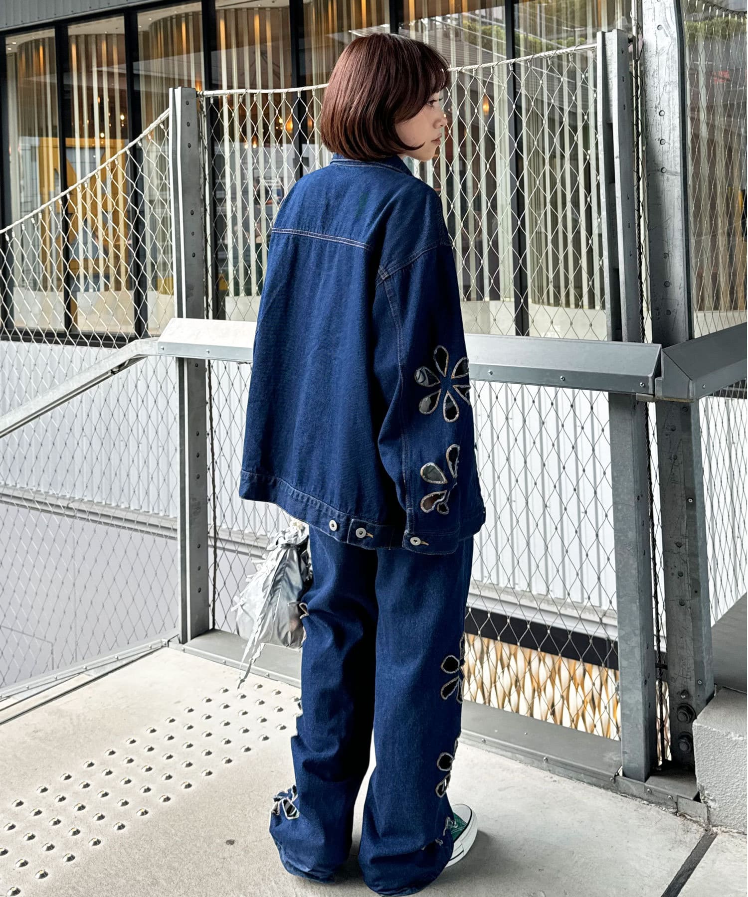 CIAOPANIC(チャオパニック) 【2024AW】【HELLO.SANFRANCISCO/ハローサンフランシスコ】フラワーカットアウトデニムパンツ