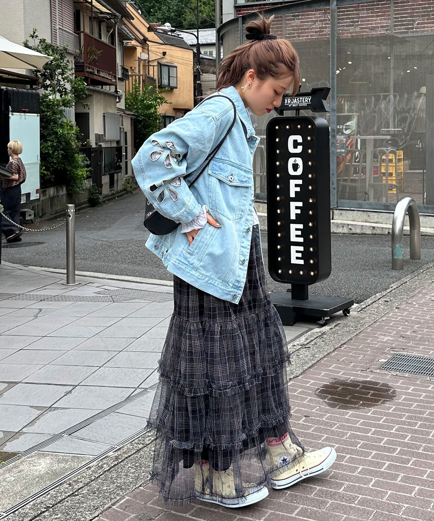 CIAOPANIC(チャオパニック) 【HELLO.SANFRANCISCO/ハローサンフランシスコ】フラワーカットアウトデニムジャケット