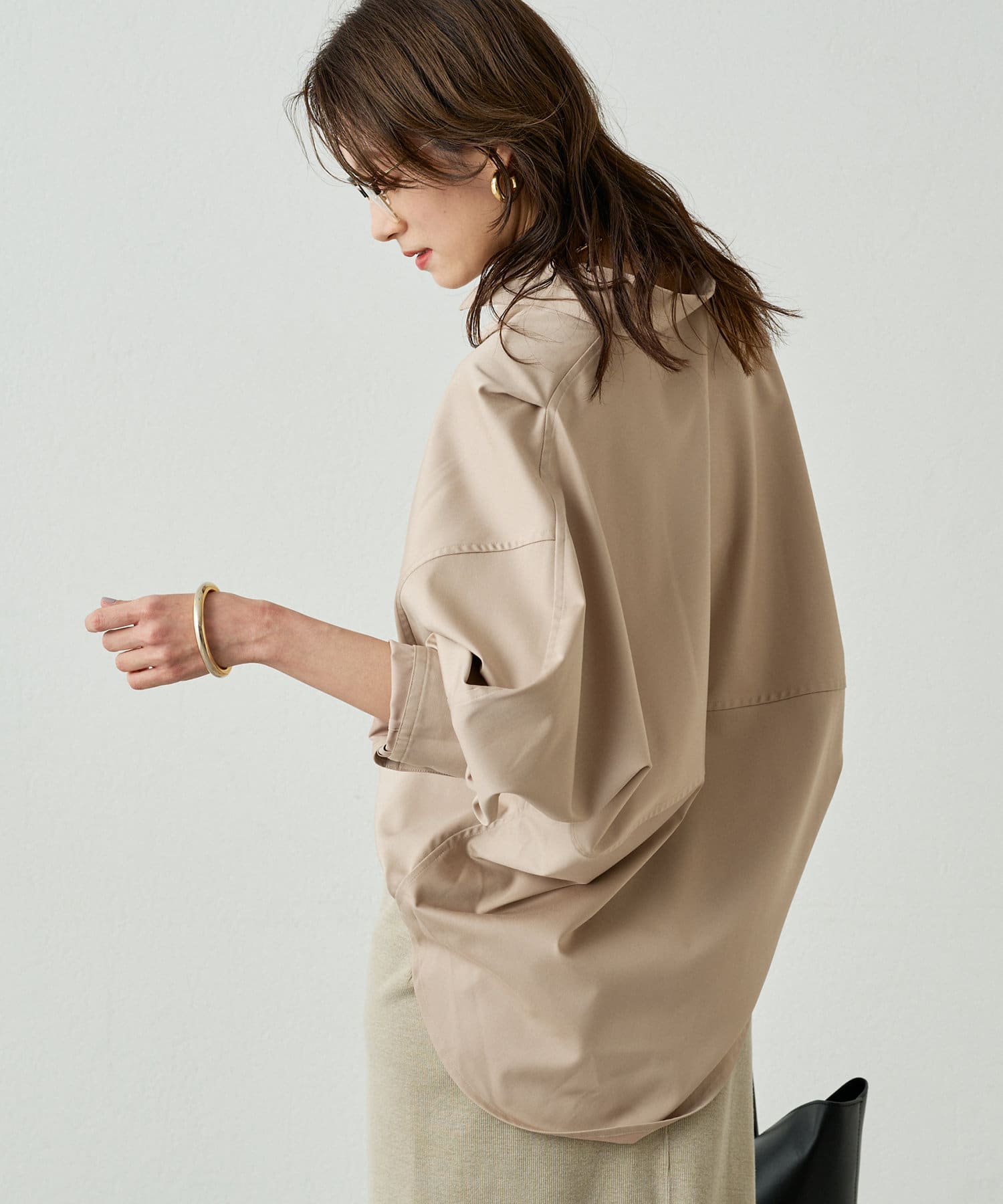 LOUNGEDRESS(ラウンジドレス) 【累計販売数１万枚達成】サテンBIGシャツ