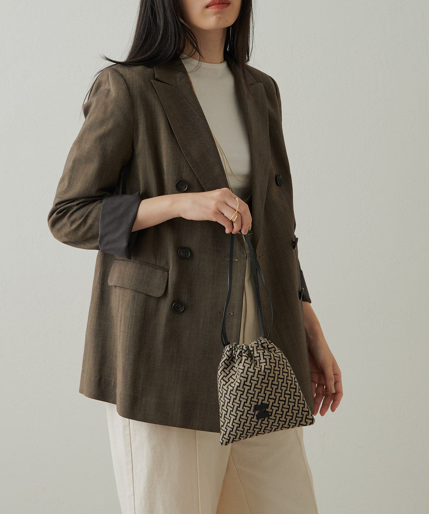 IACUCCI(イアクッチ) モノグランマ ポーチ JACQUARD/CERVO