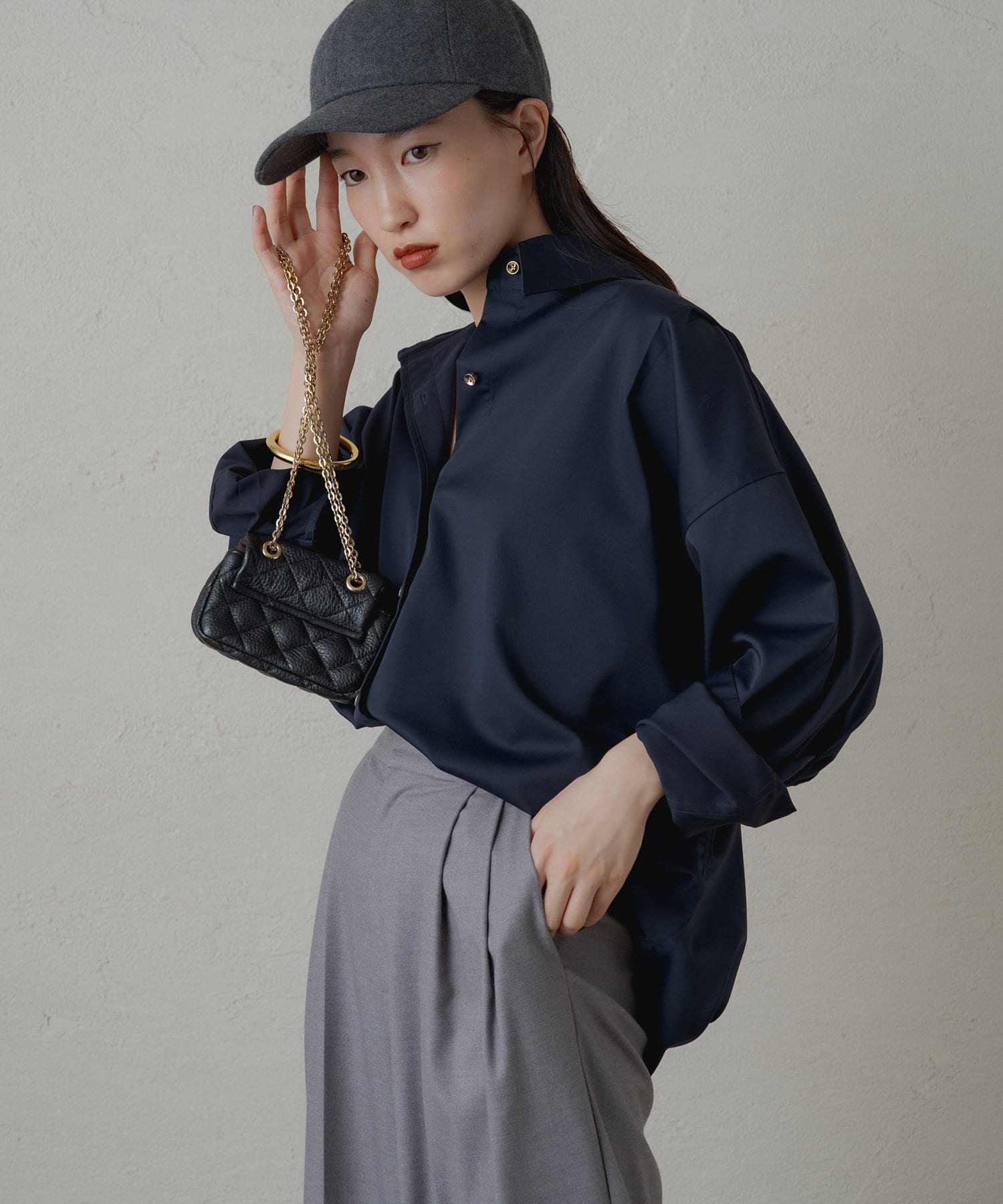 Loungedress】サテンBIGシャツ | OUTLET(アウトレット