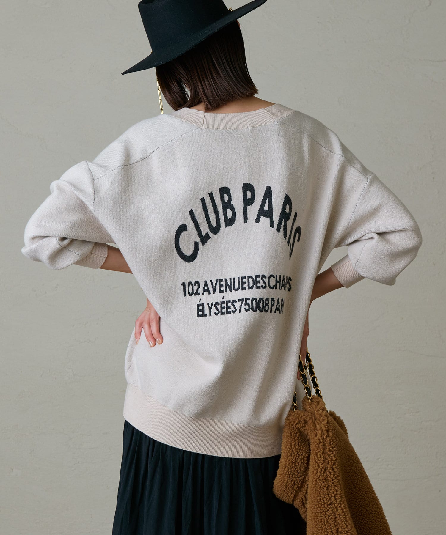 loungedress バックロゴカーディガン Loungedress】ロゴカーディガン | OUTLET(アウトレット