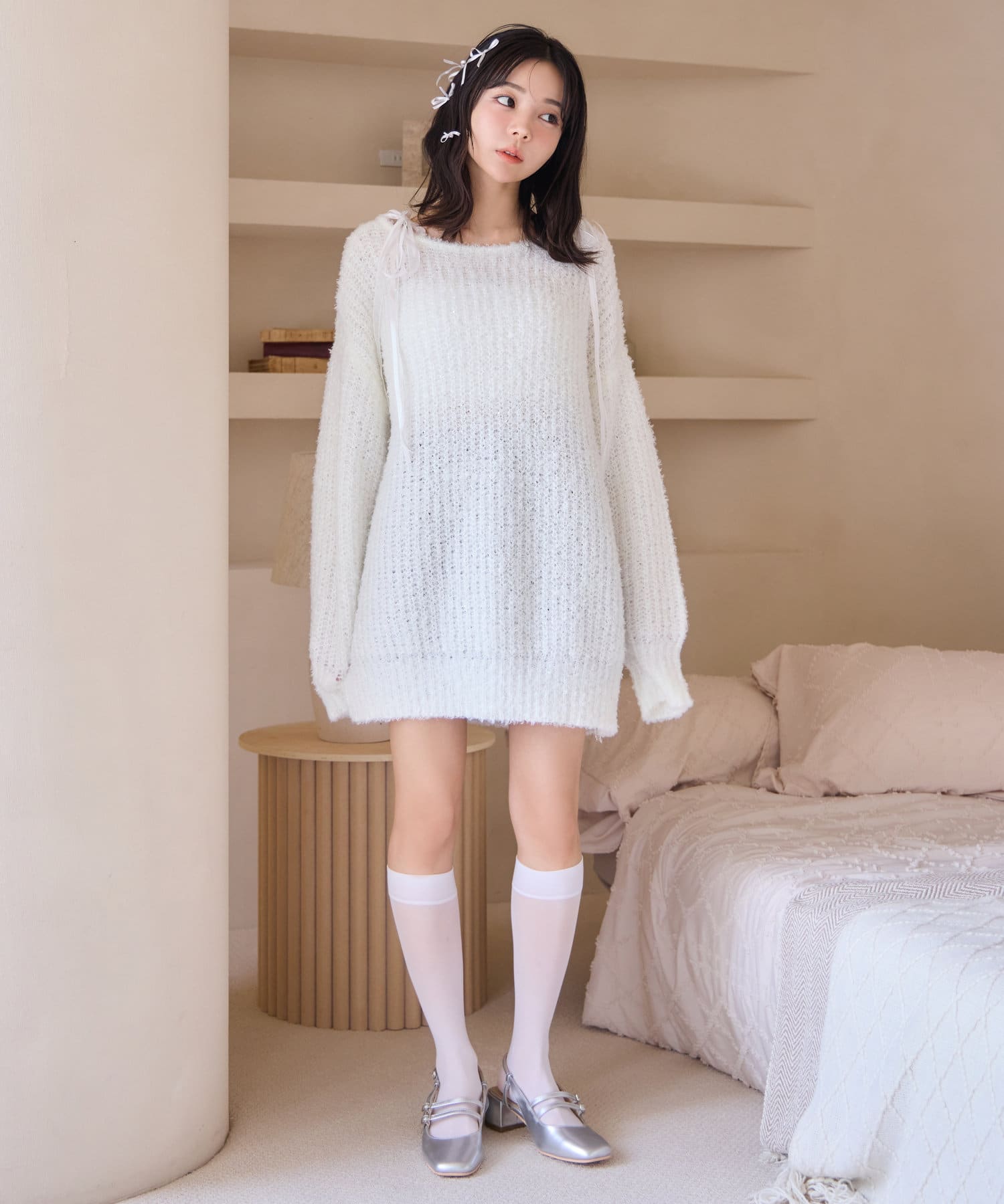 Premium order】リボンニットチュニック | one after another NICE 