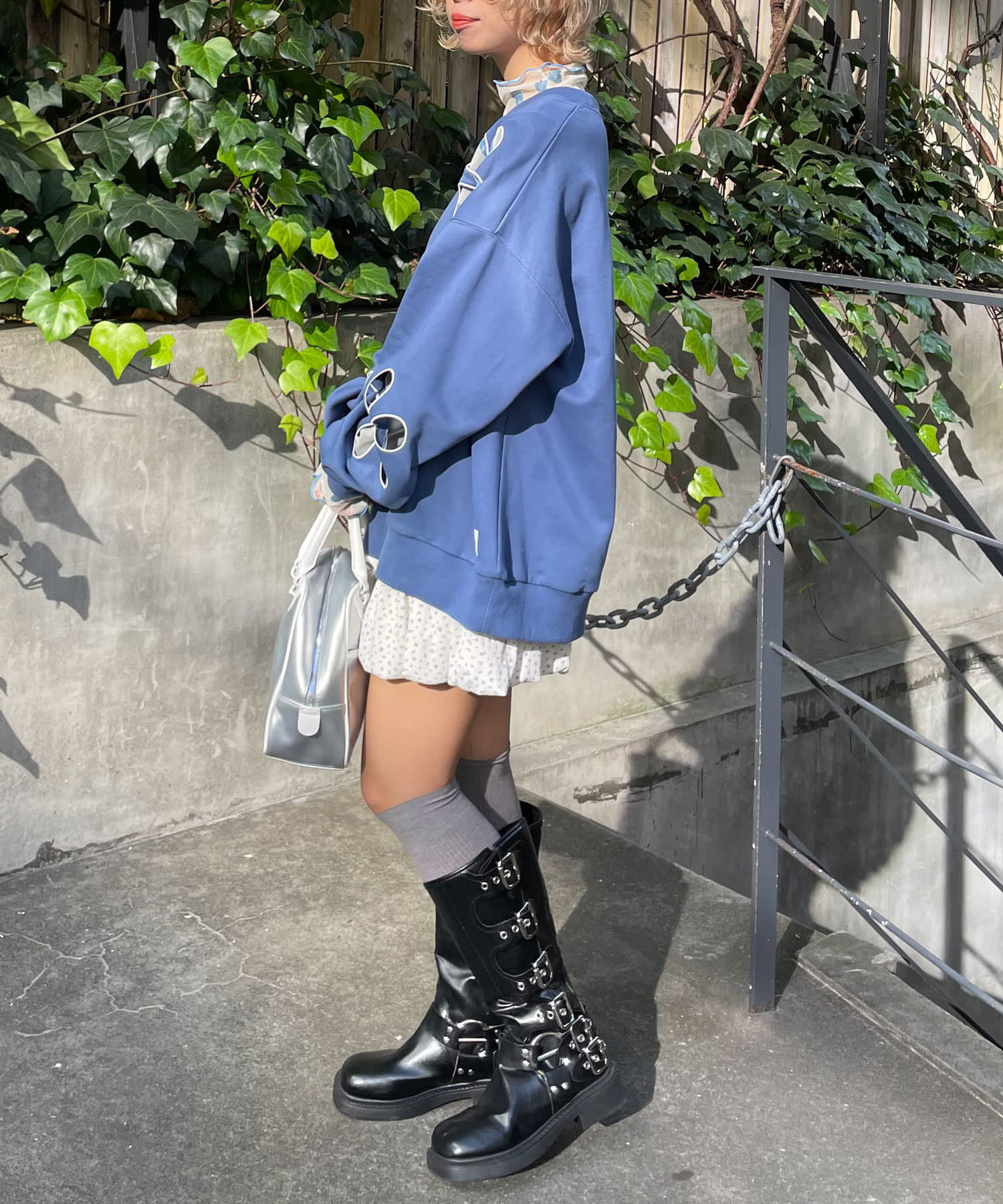 CIAOPANIC(チャオパニック) 【HELLO.SANFRANCISCO/ハローサンフランシスコ】フラワーカットアウトオーバースウェット