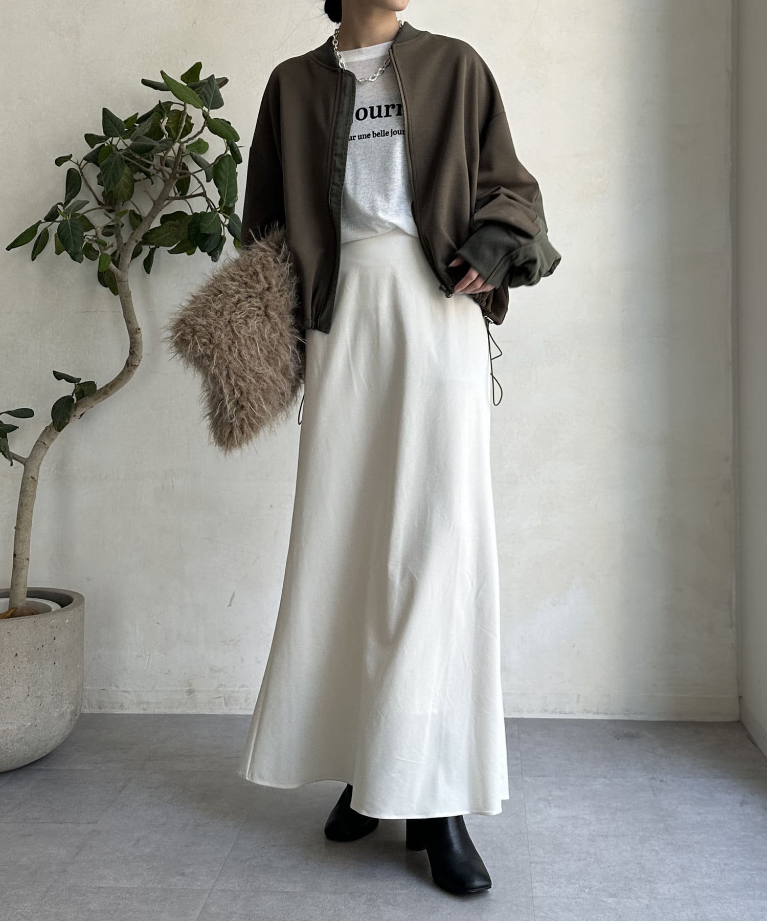 WEB限定】異素材切替ドッキングブルゾン | DOUDOU(ドゥドゥ)レディース