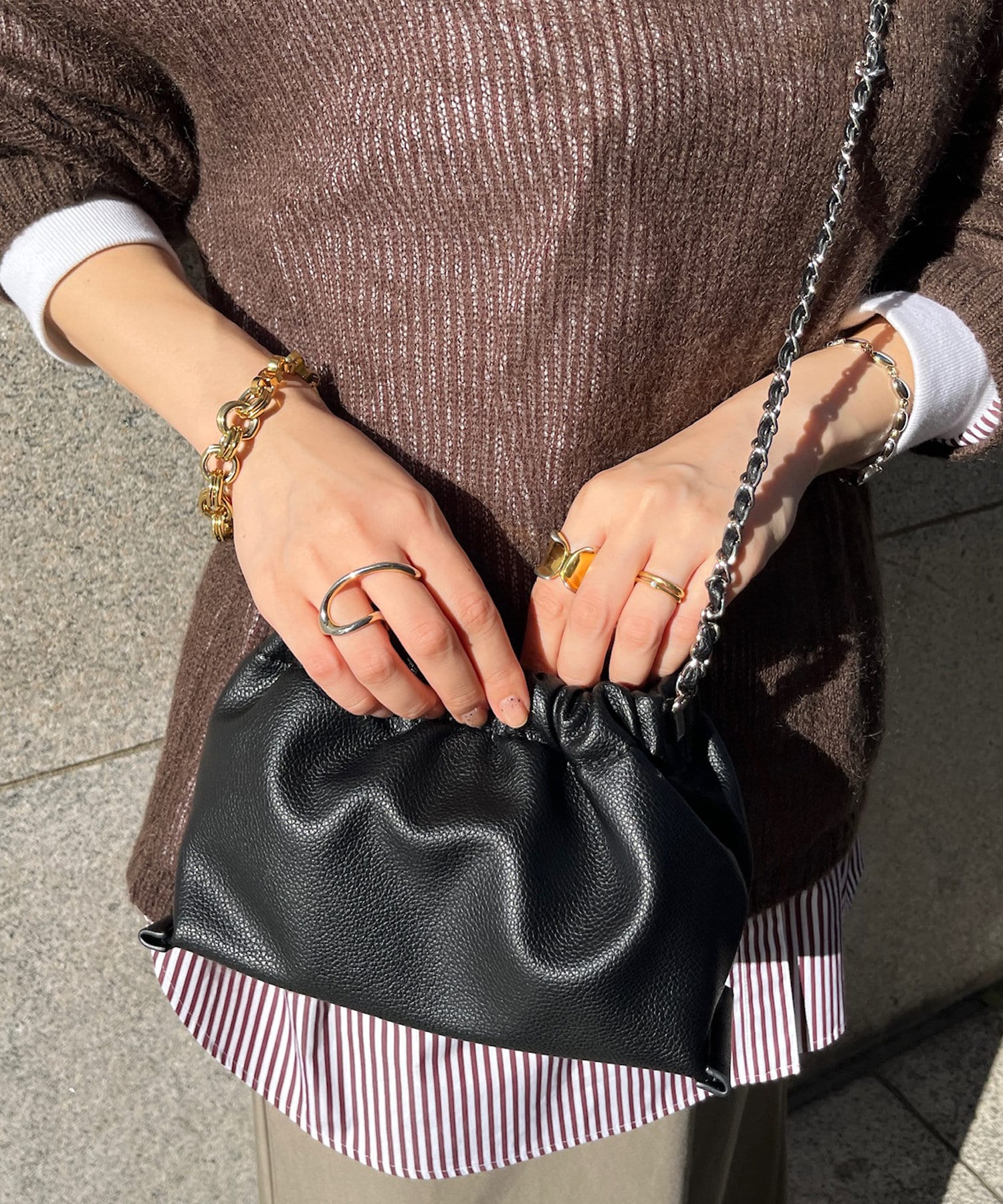 ギャザーチェーンショルダー | DOUDOU(ドゥドゥ)レディース | PAL