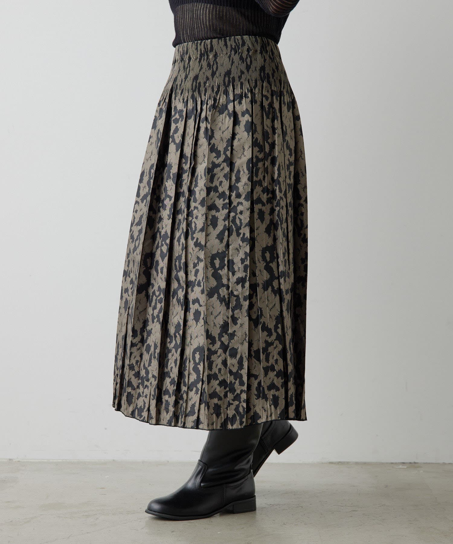 日本製/手洗い可》ジャガードスカート【SUM1 STYLE（スミ スタイル  