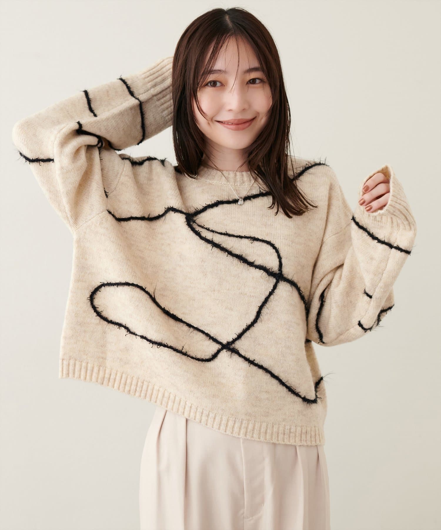クチュール・ニット 春夏 3, 4, 5.6, 7 セット FOX混Wフェースニットコート | natural couture(ナチュラル