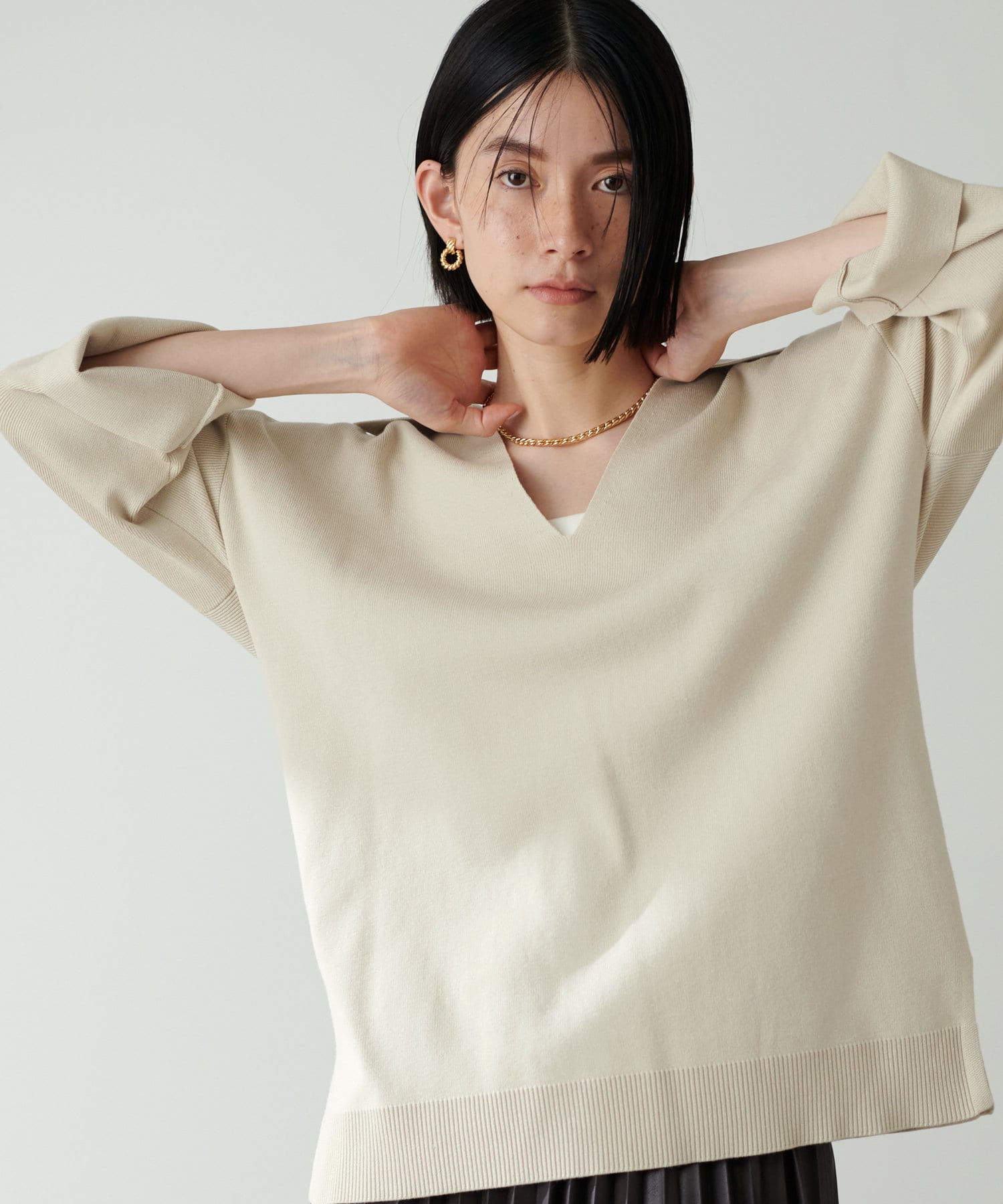 もっちりスキッパーニットプルオーバー | LARUTA(ラルータ