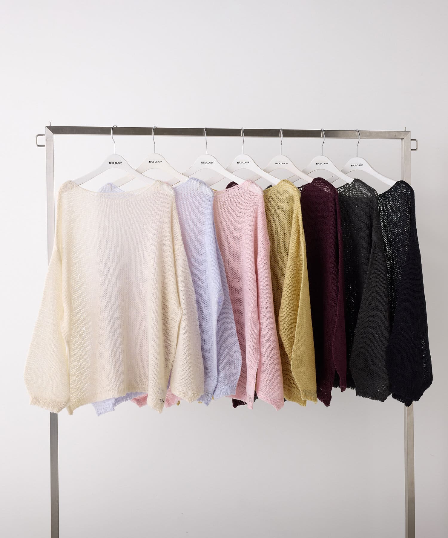 rienda | ペプラムチュールコンビKnit TOP (ニット ) |SHEL'TTER