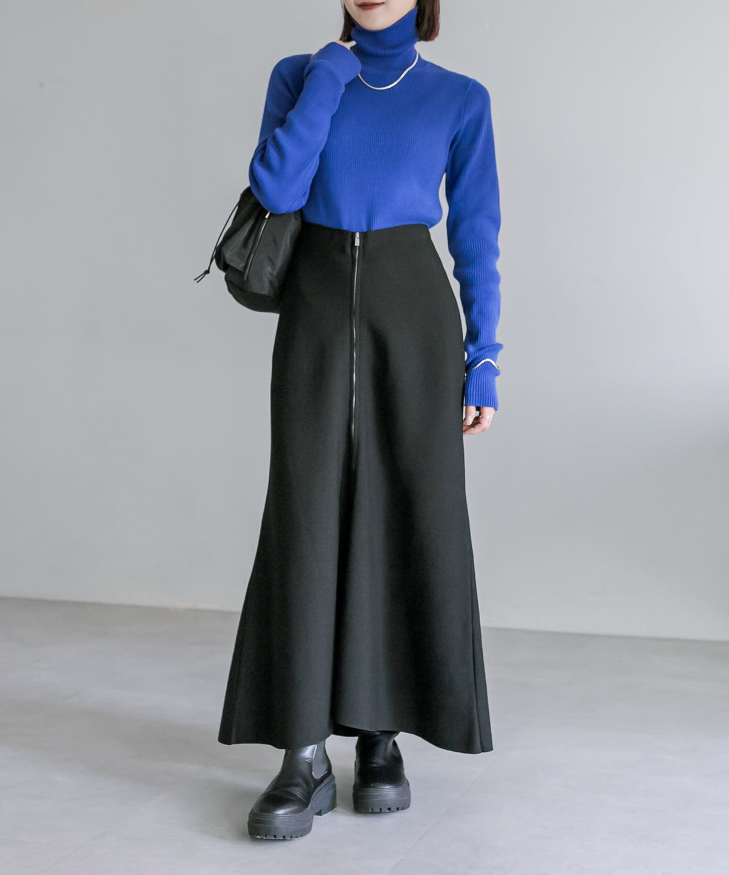 OUTLET(アウトレット) 【mystic】ZIPニットマーメイドスカート