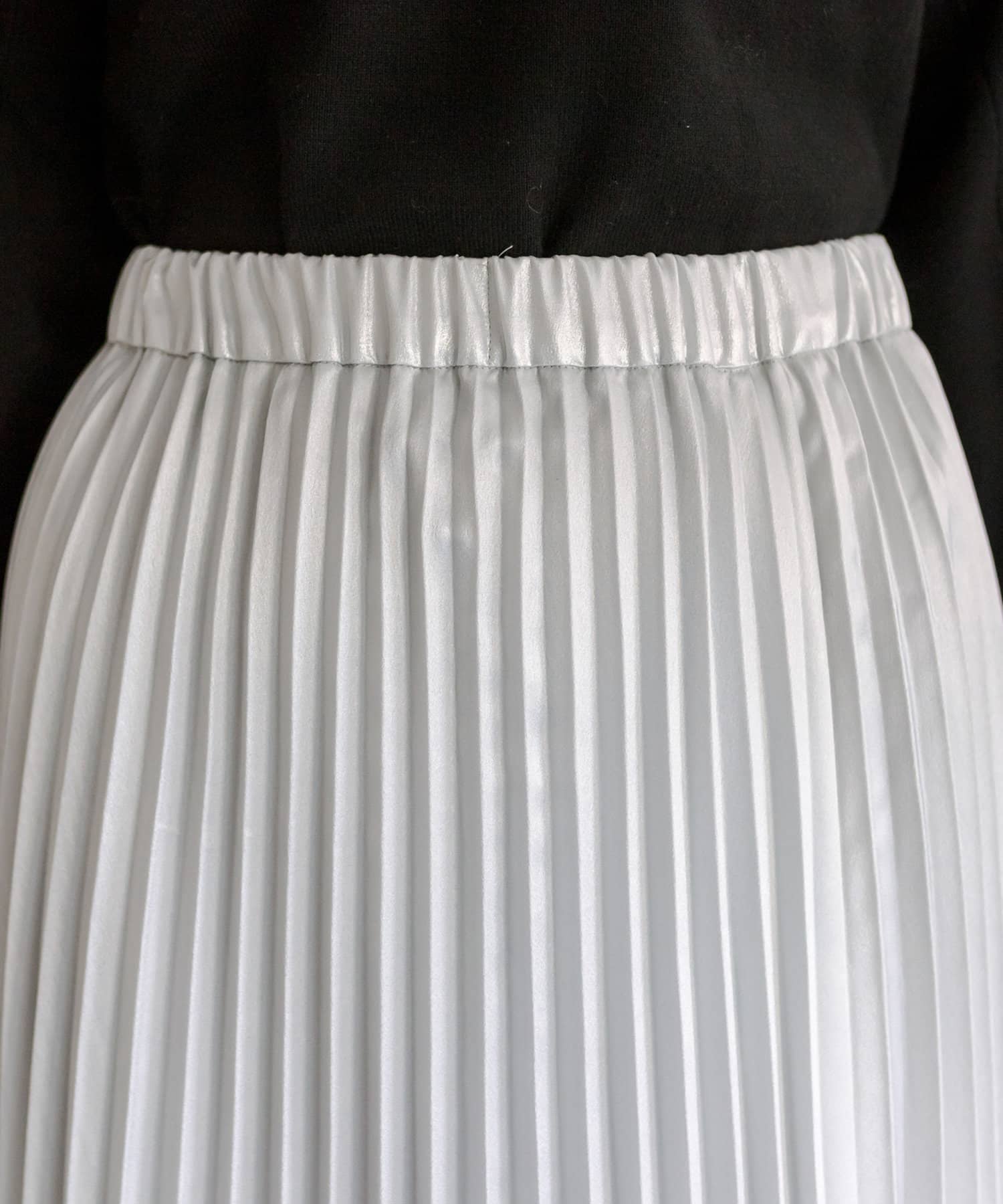 OUTLET(アウトレット) 【mystic】スリットプリーツスカート