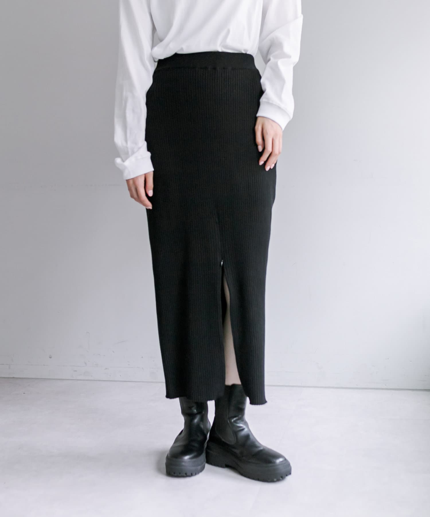 mystic】ZIPニットタイトスカート | OUTLET(アウトレット)レディース