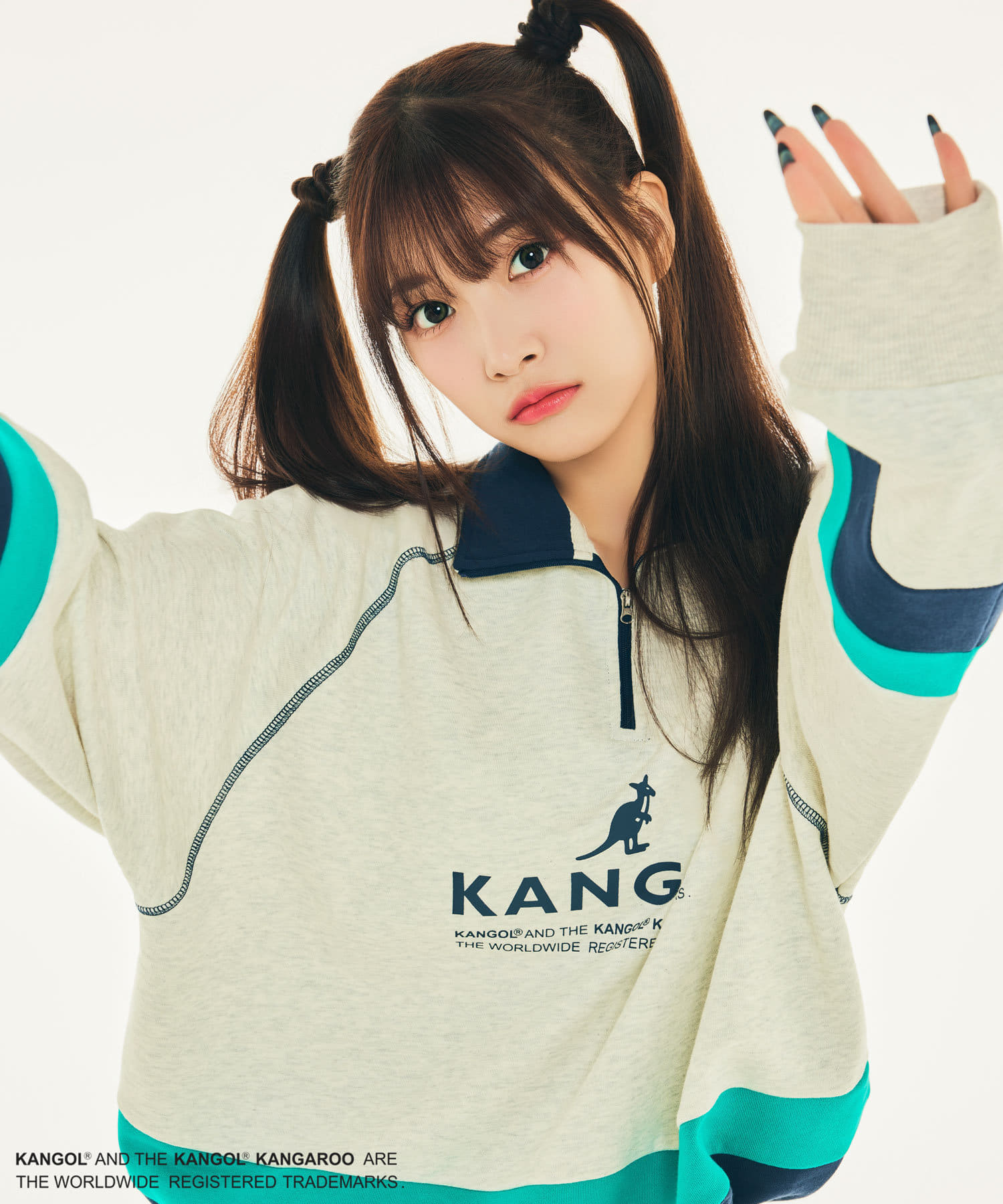 CIAOPANIC(チャオパニック) 【WEB限定】【KANGOL×CIAOPANIC feat. WOOAH】ハーフジップスウェット