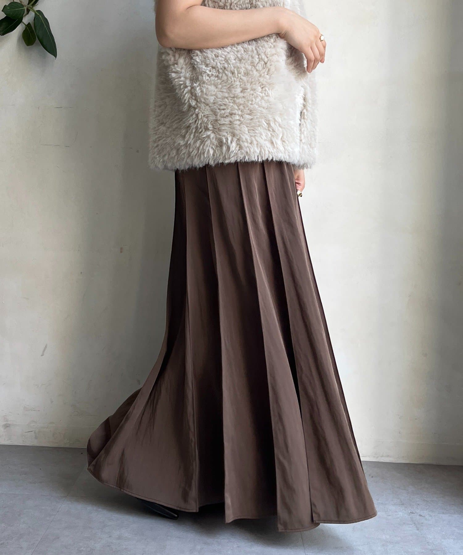 DOUDOU(ドゥドゥ) 【新色追加/完売カラー再追加！】パネルプリーツスカート