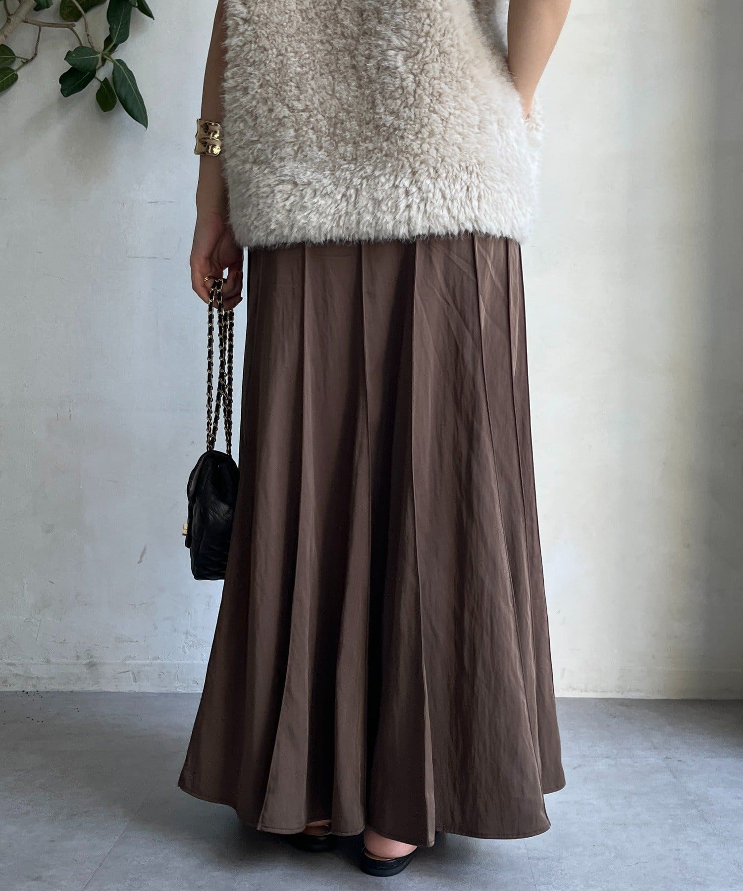 DOUDOU(ドゥドゥ) 【新色追加/完売カラー再追加！】パネルプリーツスカート