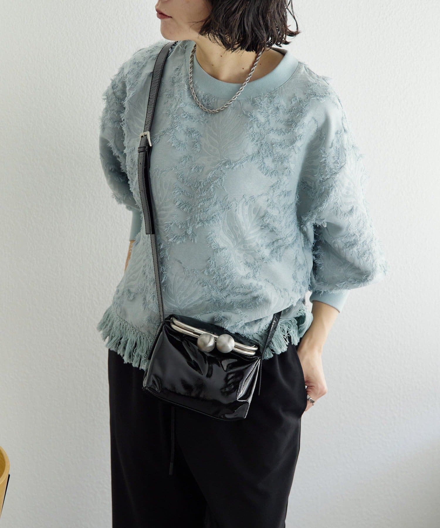 ear PAPILLONNER(イア パピヨネ) 【kawa-kawa(カワカワ)】NO1464 口金スクエアポシェット/ショルダーバッグ