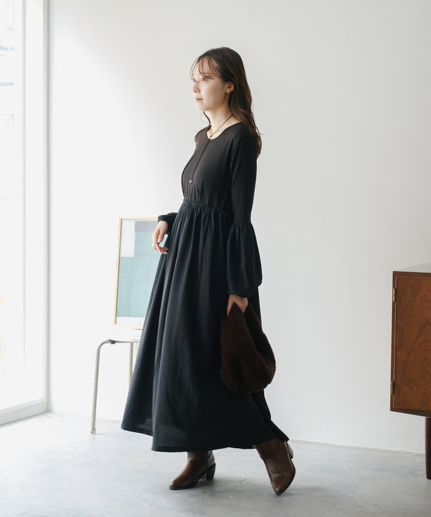 【新品】Kastane カスタネ ワンピースオケージョン 結婚式 袖ボリューム オケージョンドレス/結婚式】Jacquard design dress | Kastane